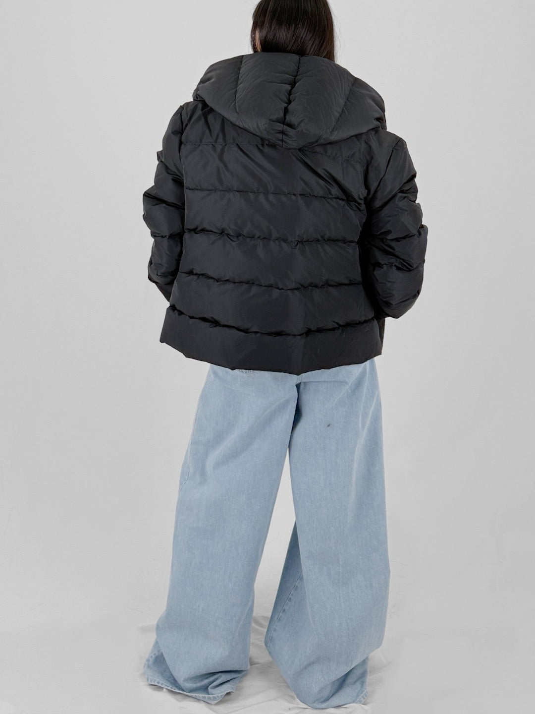 Rick Owens Black Woven Down Jacket