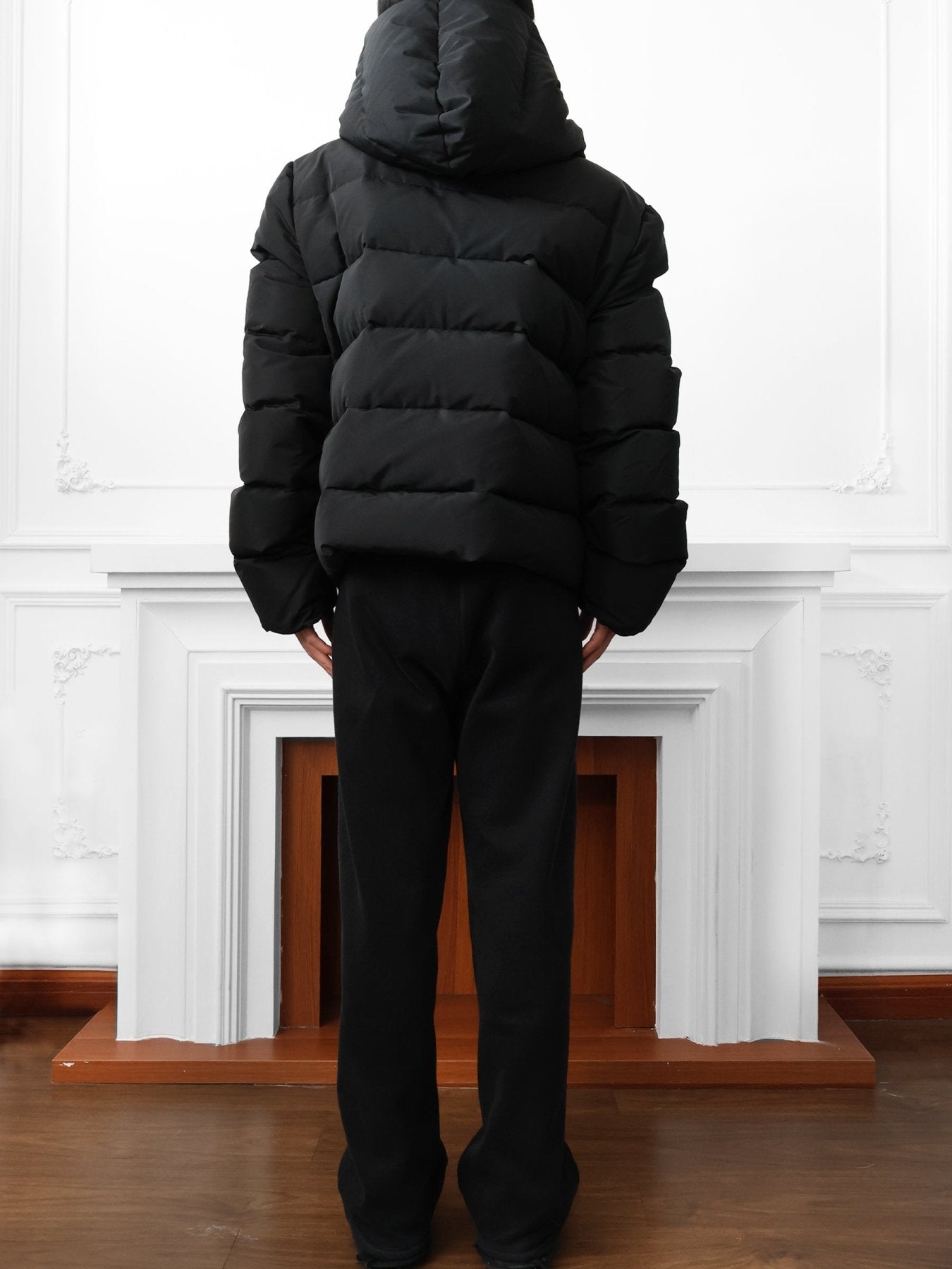 Rick Owens Black Woven Down Jacket
