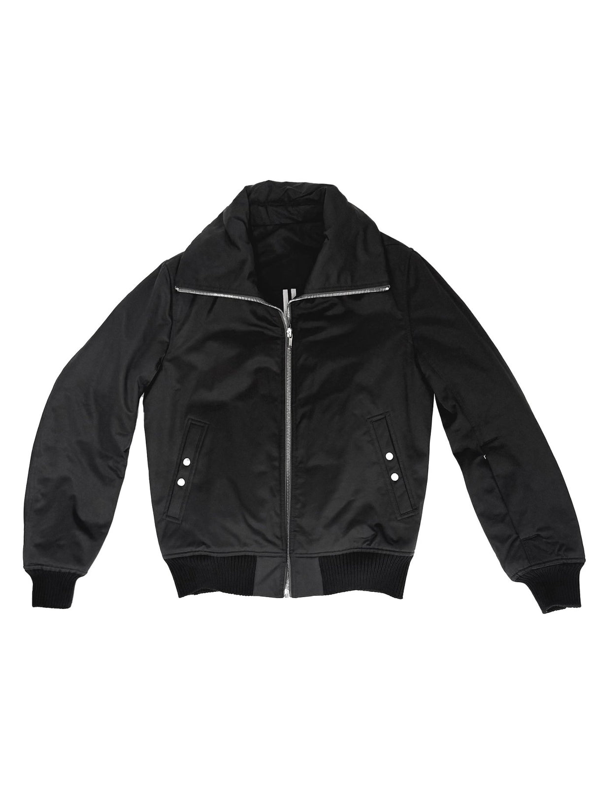 Rick Owens Black Woven Padded Bomber - Dracuflight