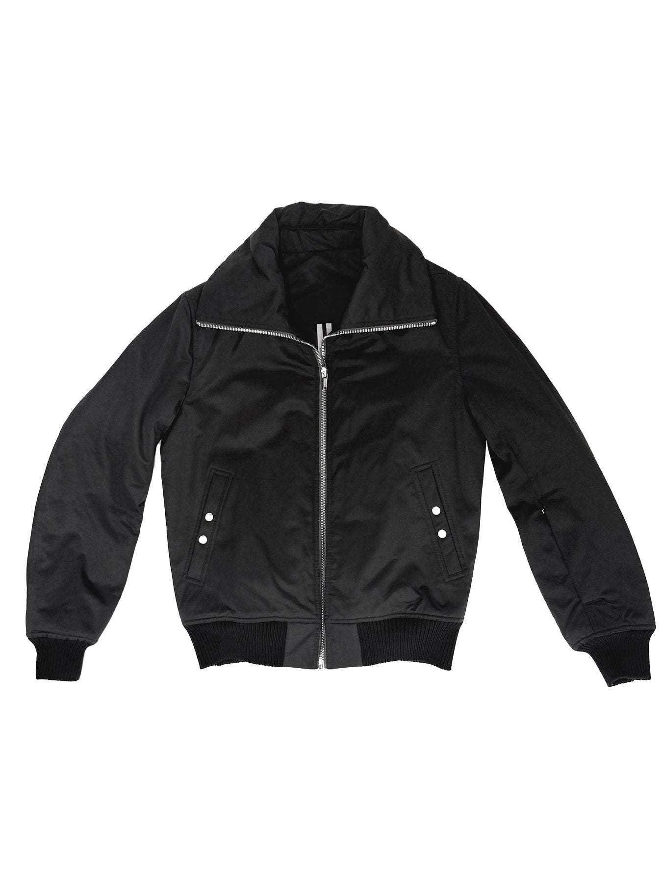 Rick Owens Black Woven Padded Bomber - Dracuflight