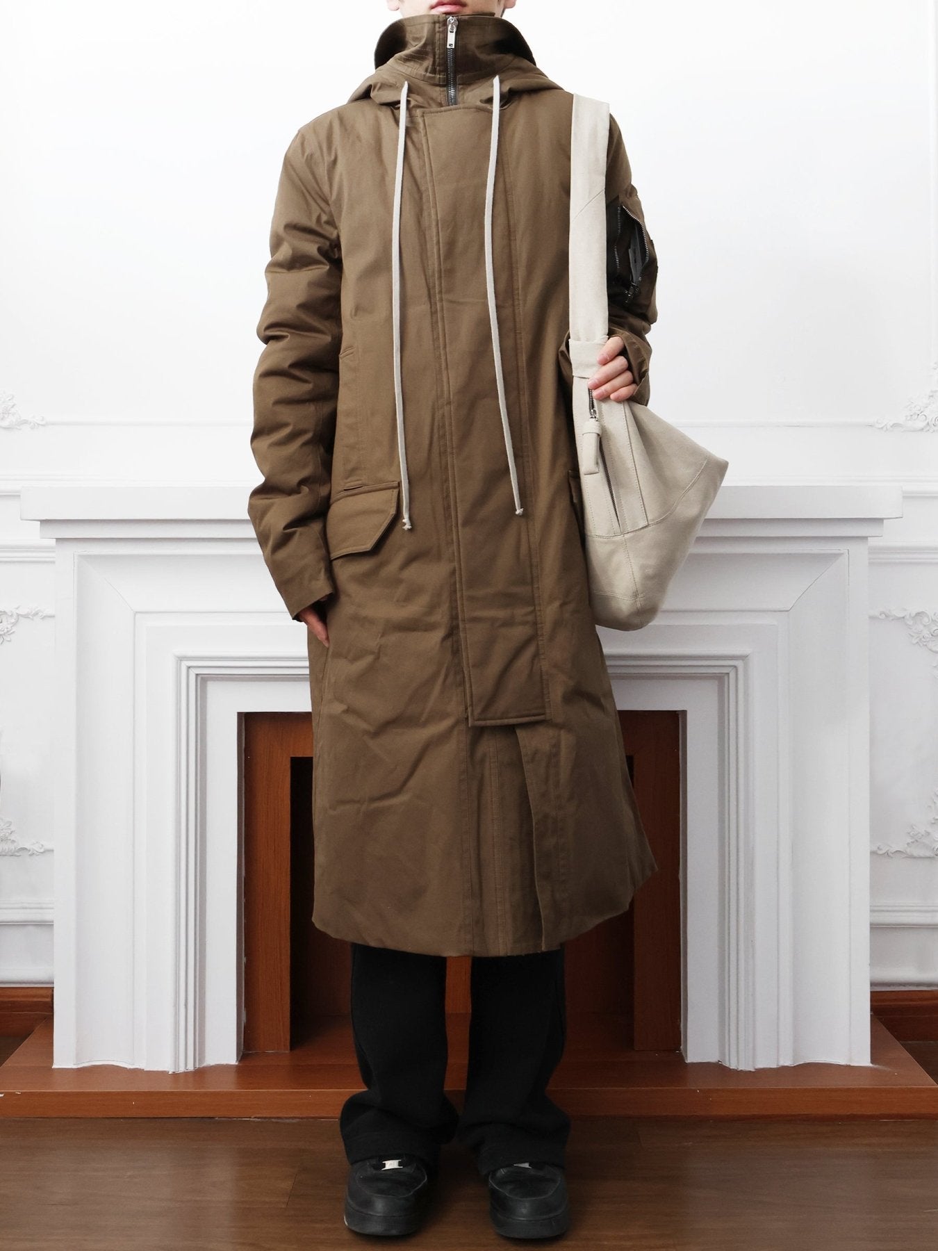 RICK OWENS Caribbean Padded Hooded Cotton Parka Jacket