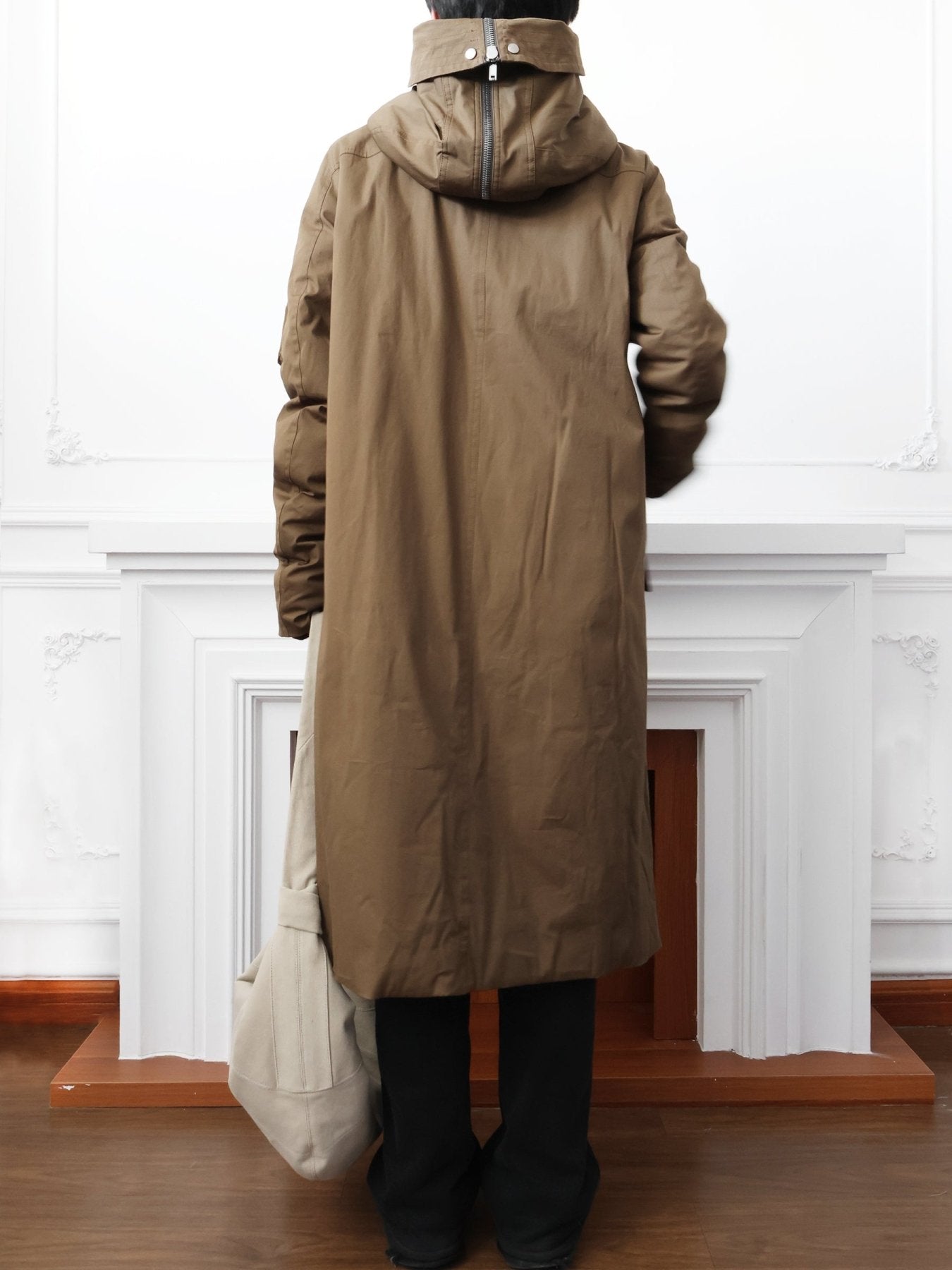 RICK OWENS Caribbean Padded Hooded Cotton Parka Jacket