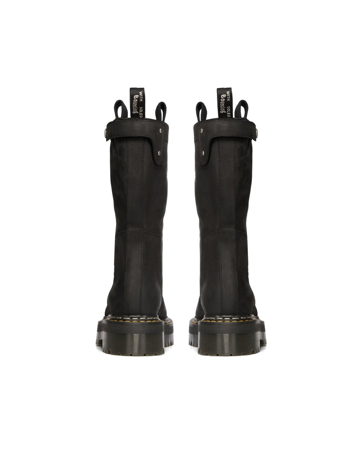 Rick Owens Dr Martens Black M Quad Sole Pull On Boot