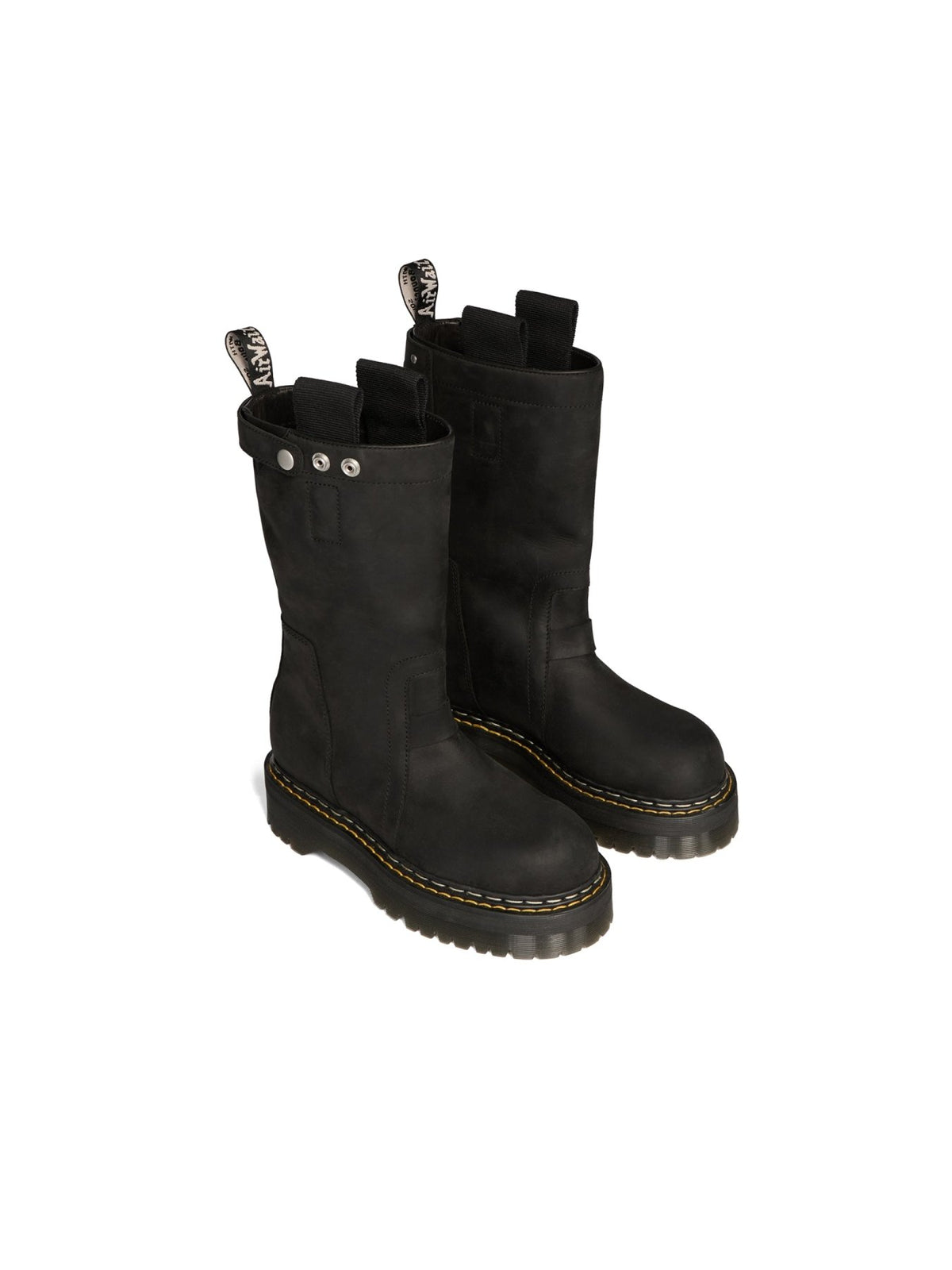 Rick Owens Dr Martens Black M Quad Sole Pull On Boot