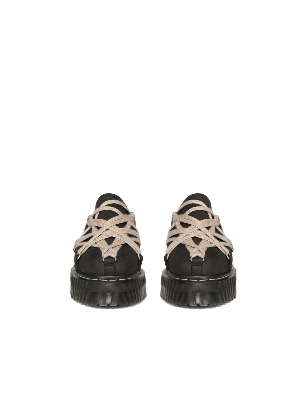Rick Owens Dr Martens Black W Quad Sole Megalace Mule