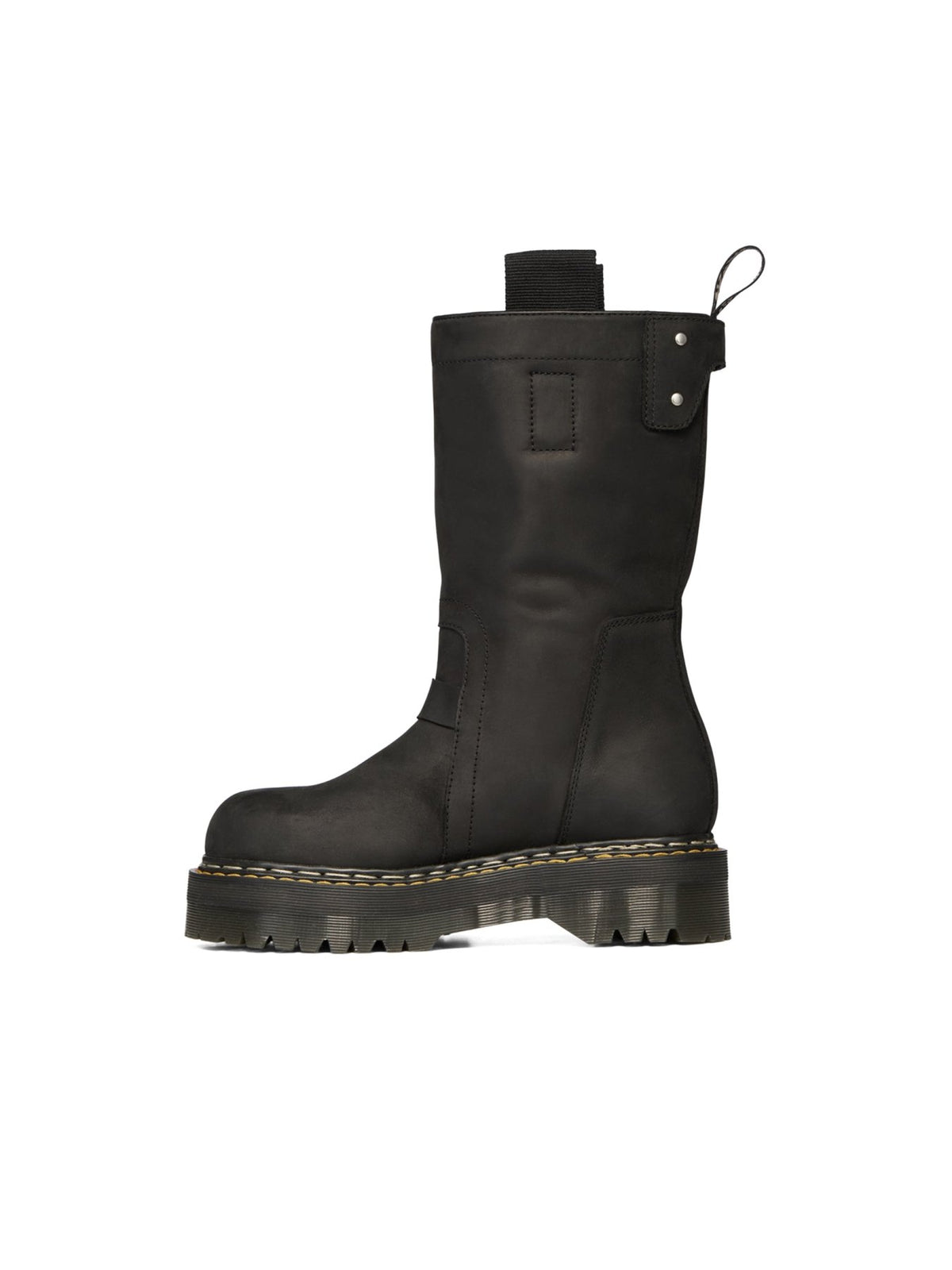 Rick Owens Dr Martens Black W Quad Sole Pull On Boot