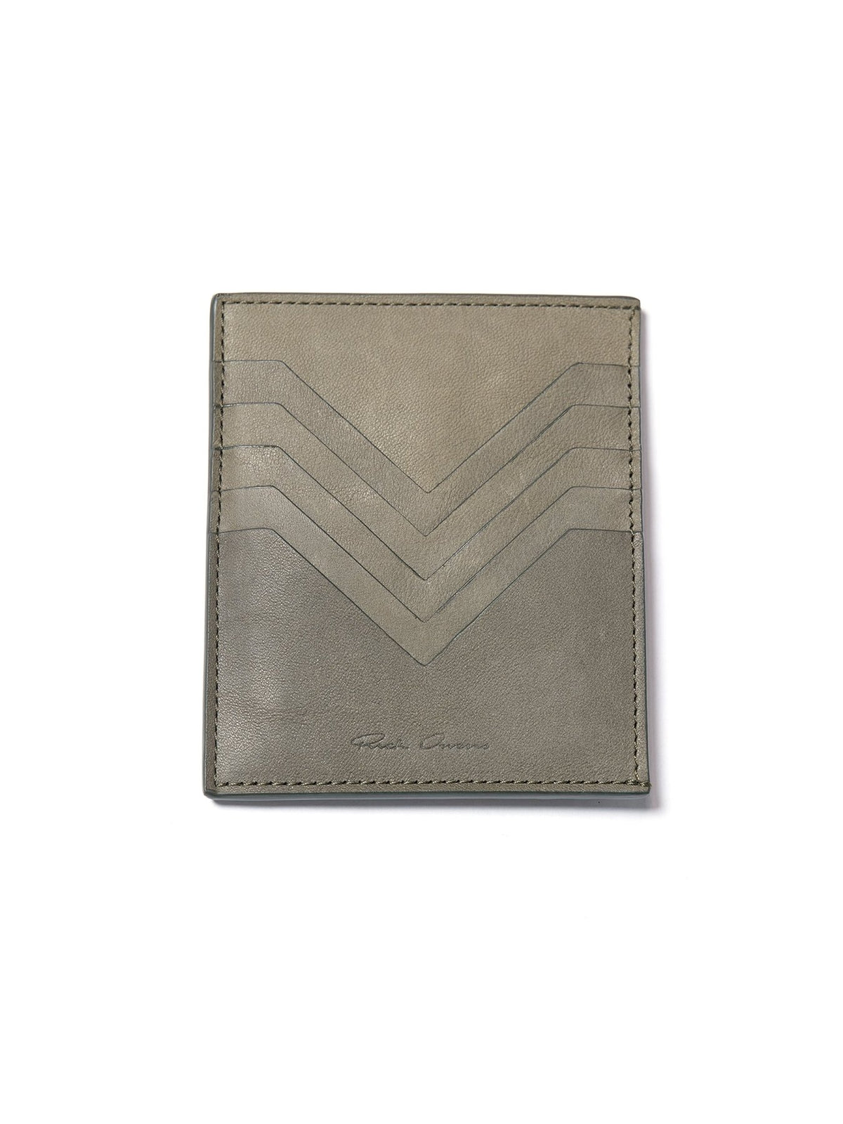 Rick Owens Drkpearl Leather Wallet - Square Cc Holder
