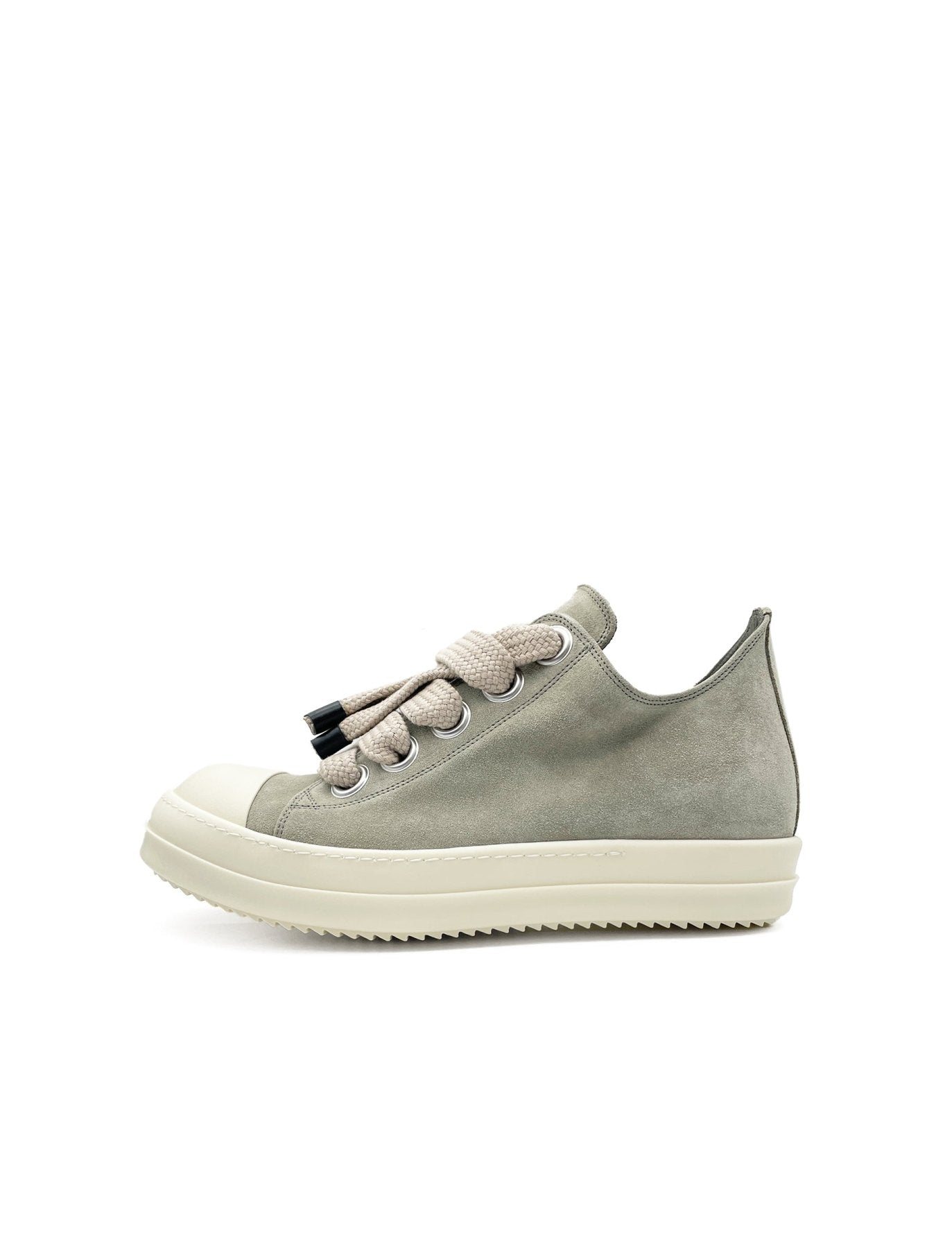 Rick Owens Drkpearl/Milk/Milk Leather Shoes - Jumbolace Low Sneaks