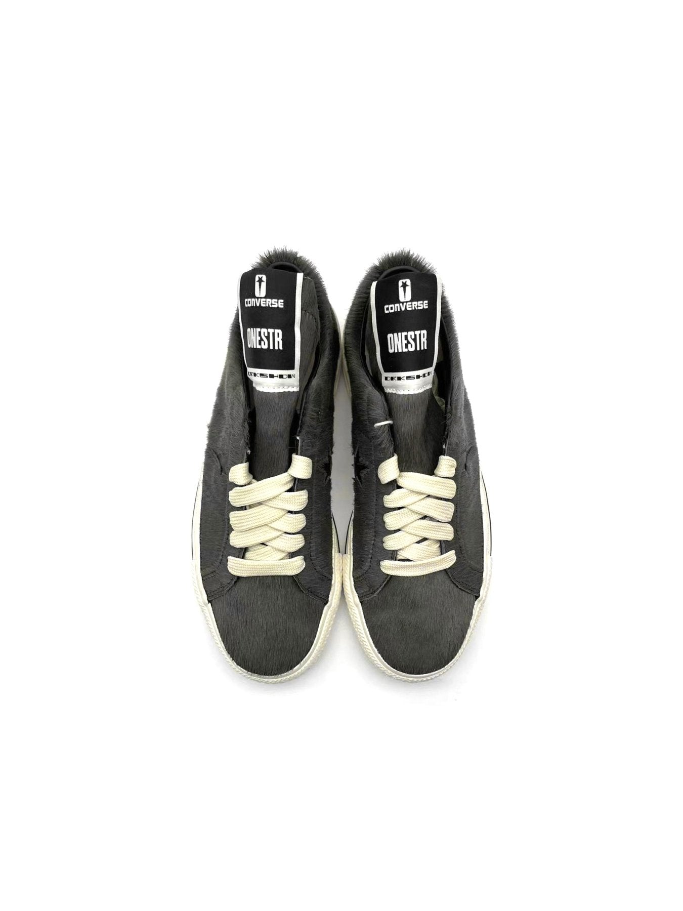 RICK OWENS Drkshdw X Converse Grey Fur Sneakers