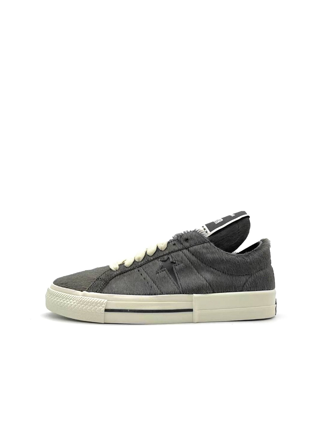RICK OWENS Drkshdw X Converse Grey Fur Sneakers