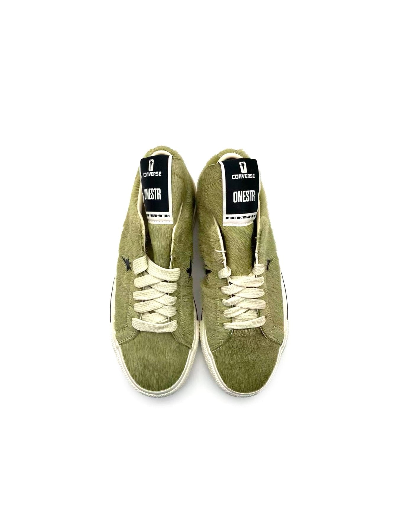 RICK OWENS Drkshdw X Converse Yellow Fur Sneakers