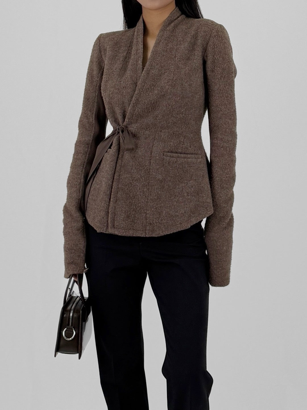 Rick Owens Fawn Woven Hollywood Jacket
