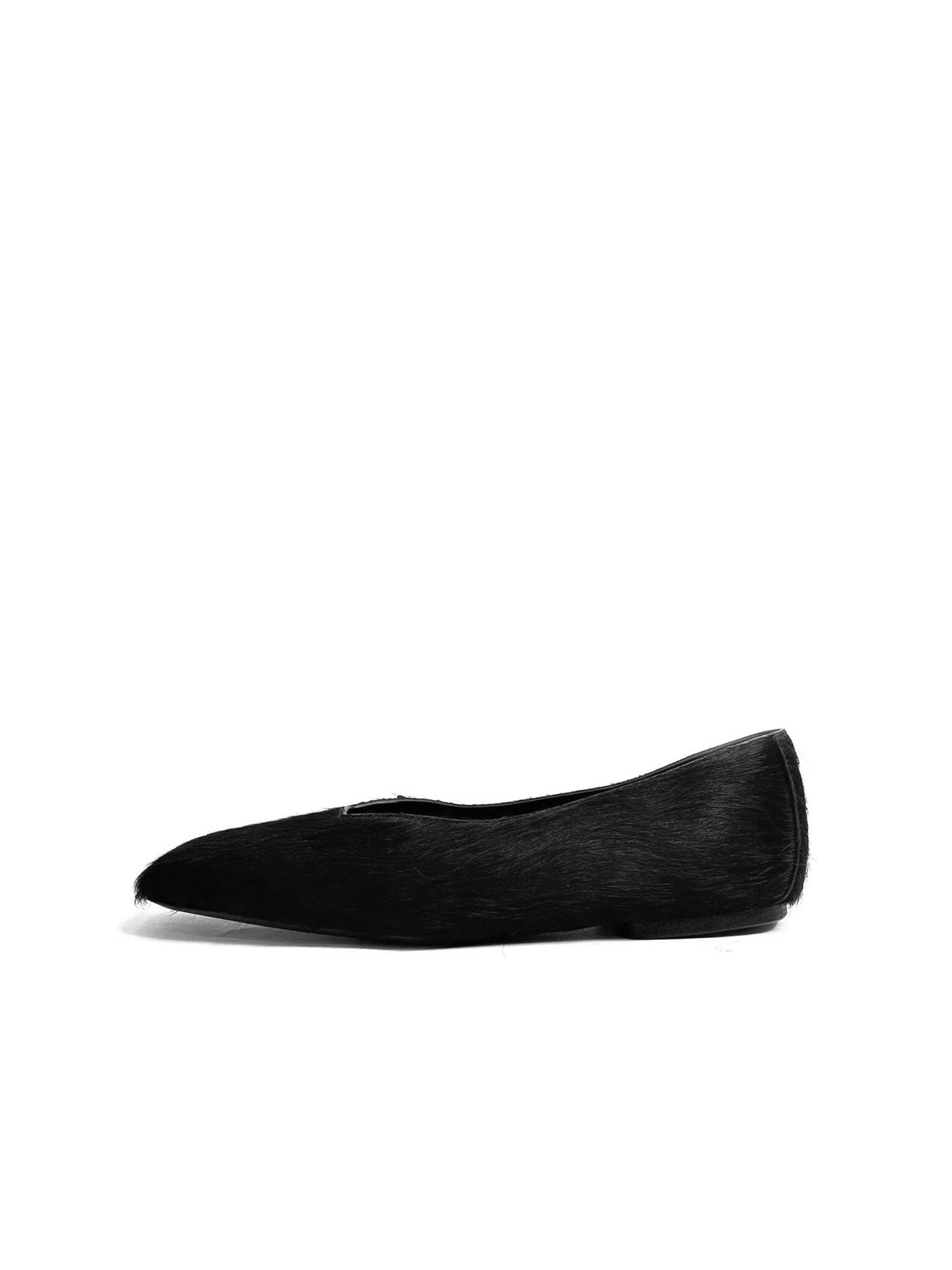 RICK OWENS - Fur Shoes - Ballerina - AW25 - 09 BLACK