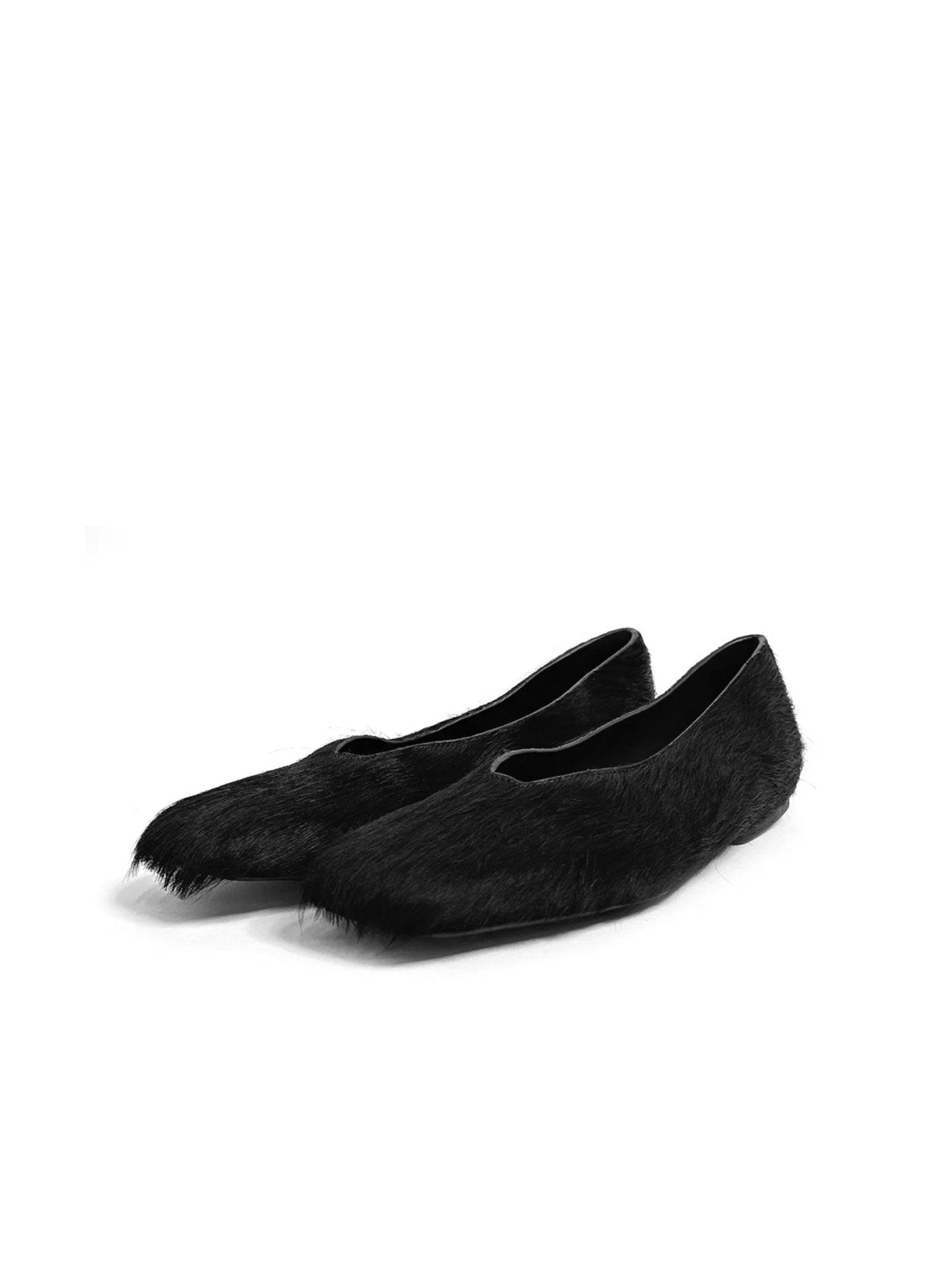 RICK OWENS - Fur Shoes - Ballerina - AW25 - 09 BLACK