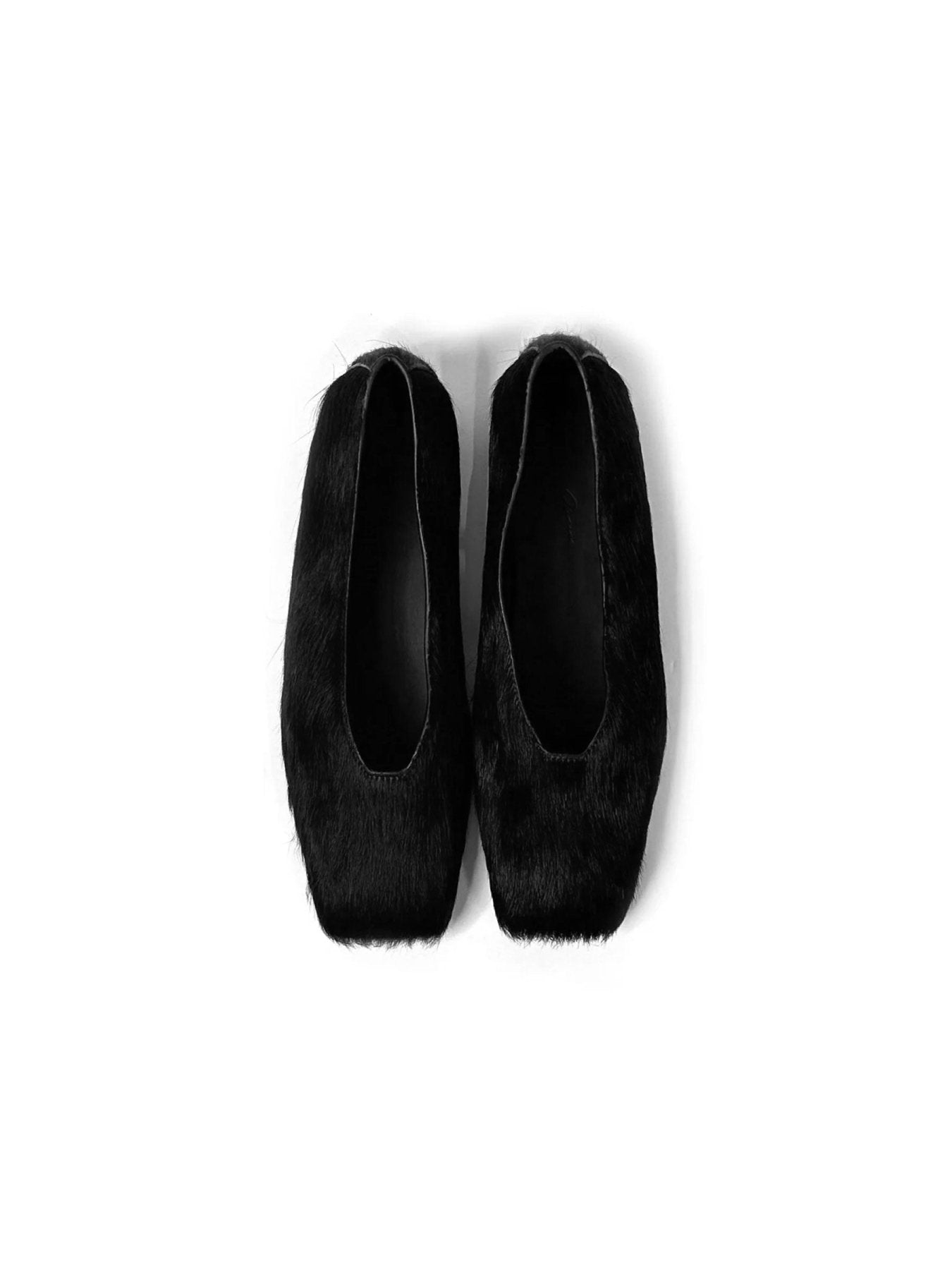 RICK OWENS - Fur Shoes - Ballerina - AW25 - 09 BLACK