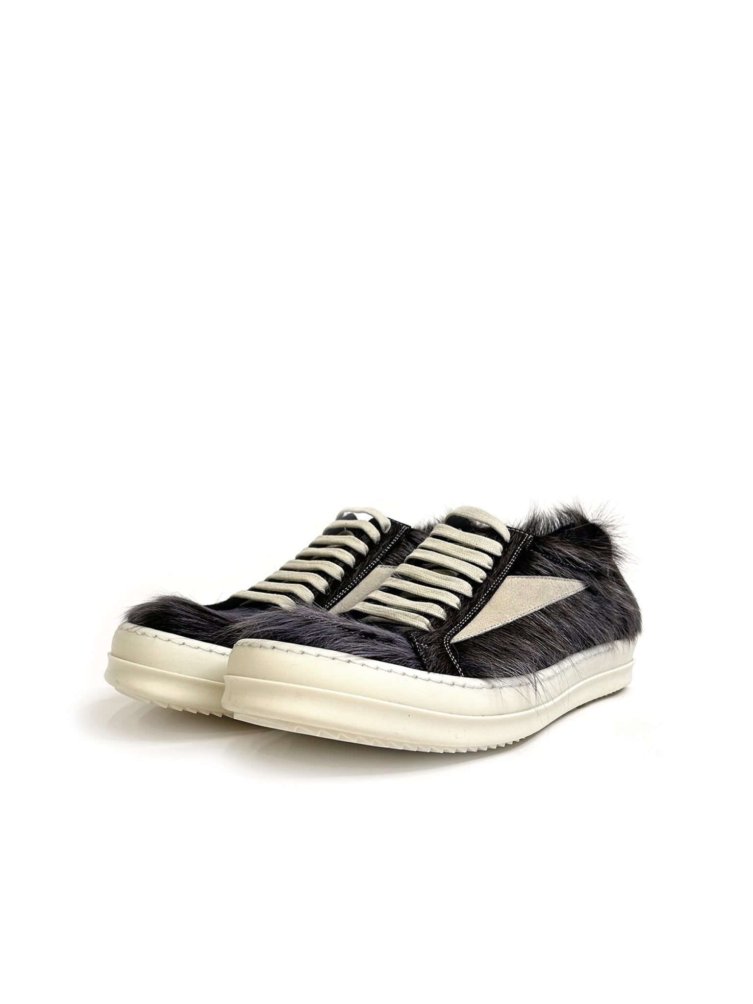 RICK OWENS - Fur Shoes - Vintage Sneaks - AW25 - 10611 INDIGO/MILK/MILK