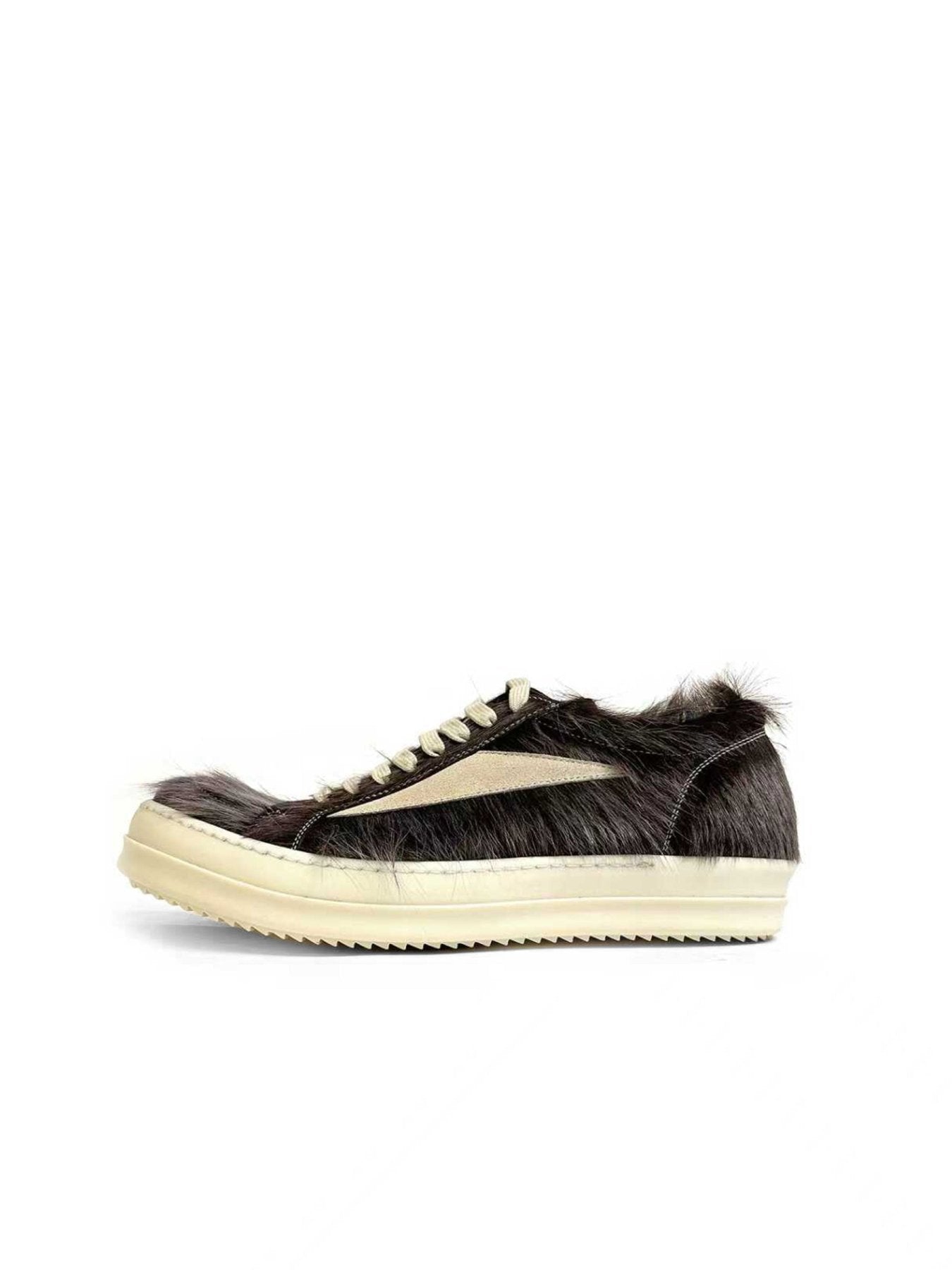 RICK OWENS - Fur Shoes - Vintage Sneaks - AW25 - 10611 INDIGO/MILK/MILK