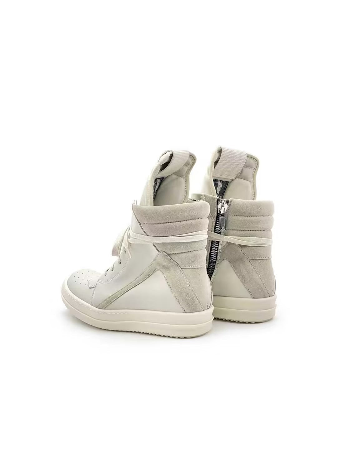 RICK OWENS Geobasket Leather High-Top Sneakers
