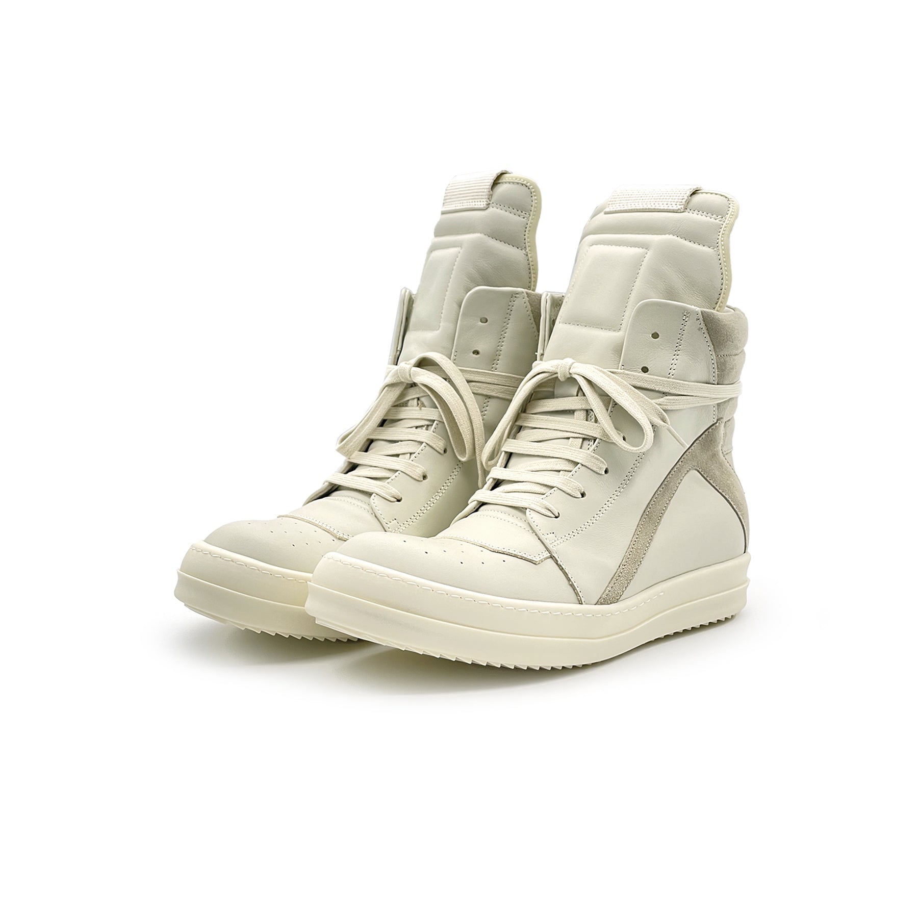 RICK OWENS Geobasket Leather High-Top Sneakers