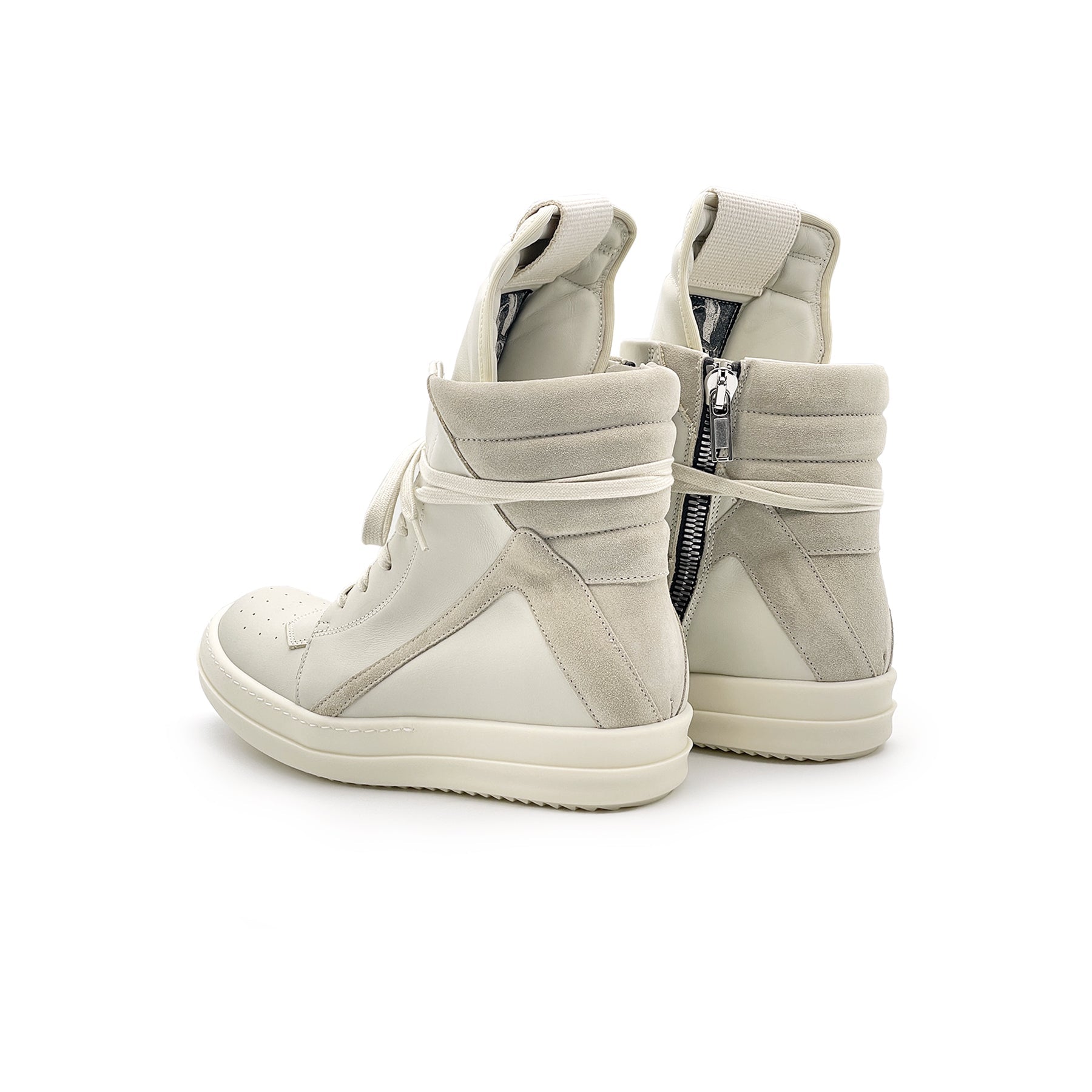 RICK OWENS Geobasket Leather High-Top Sneakers
