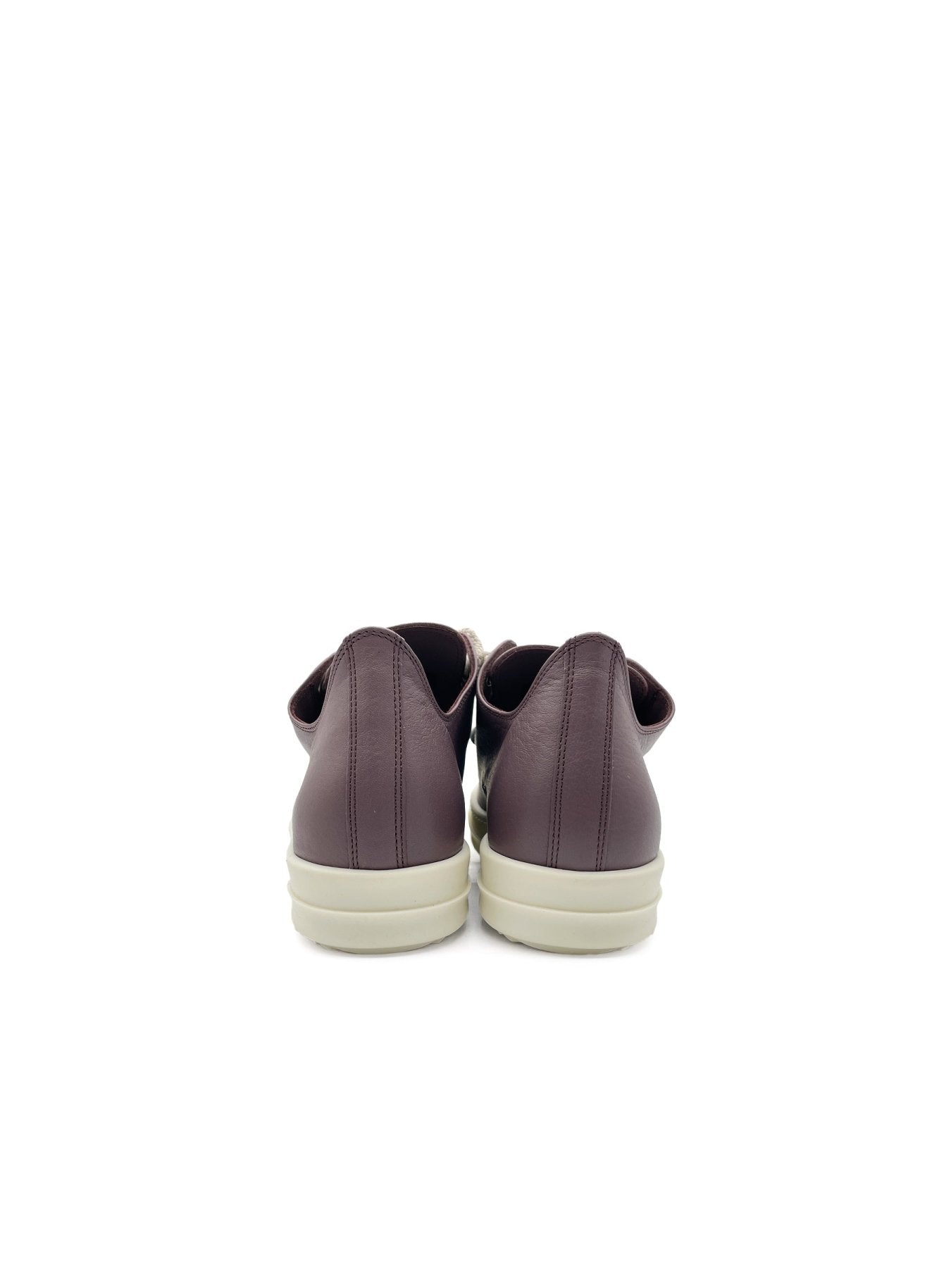 Rick Owens Grape/Milk/Milk Leather Shoes - Jumbolace Low Sneaks