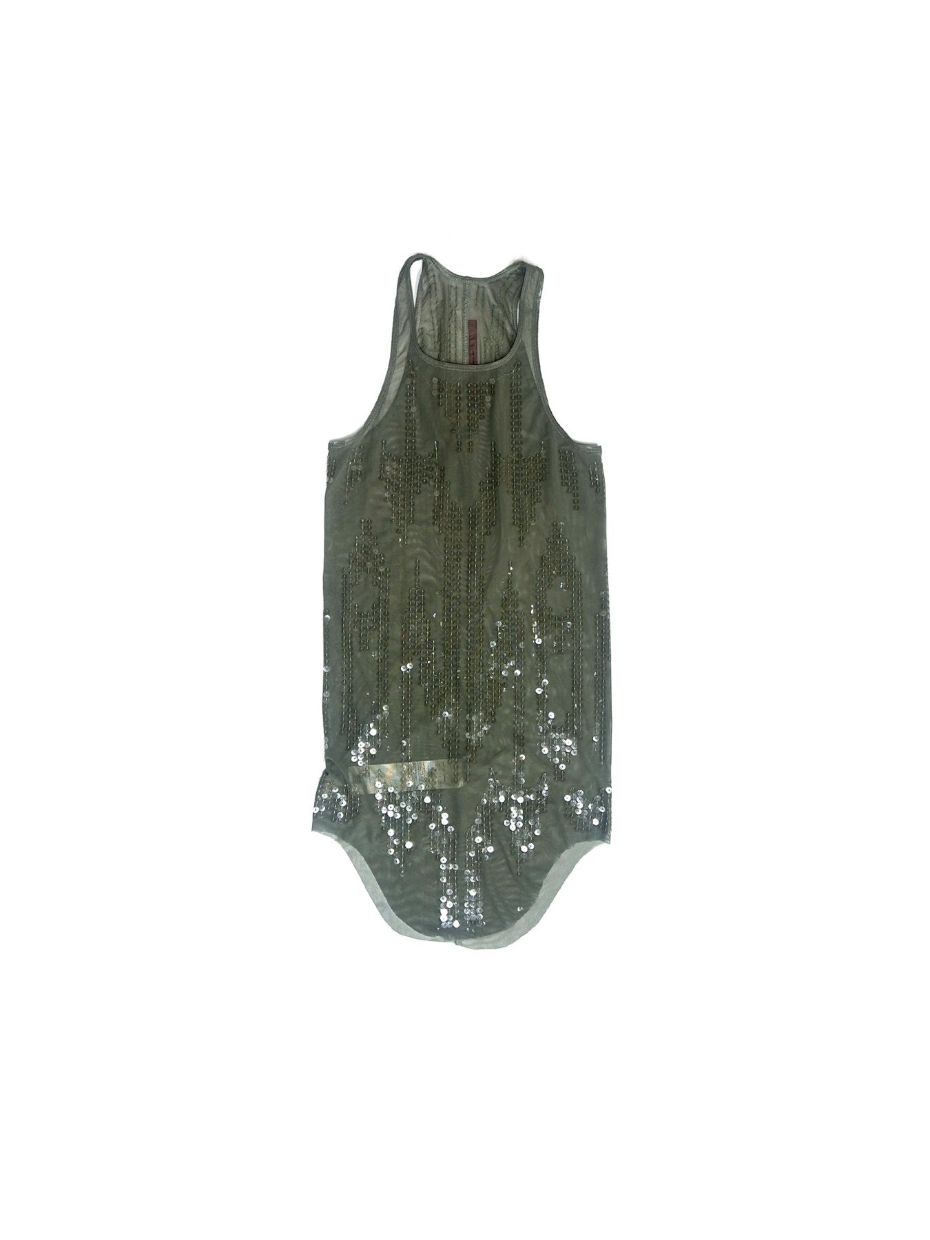 RICK OWENS Green Temple Basic Tank