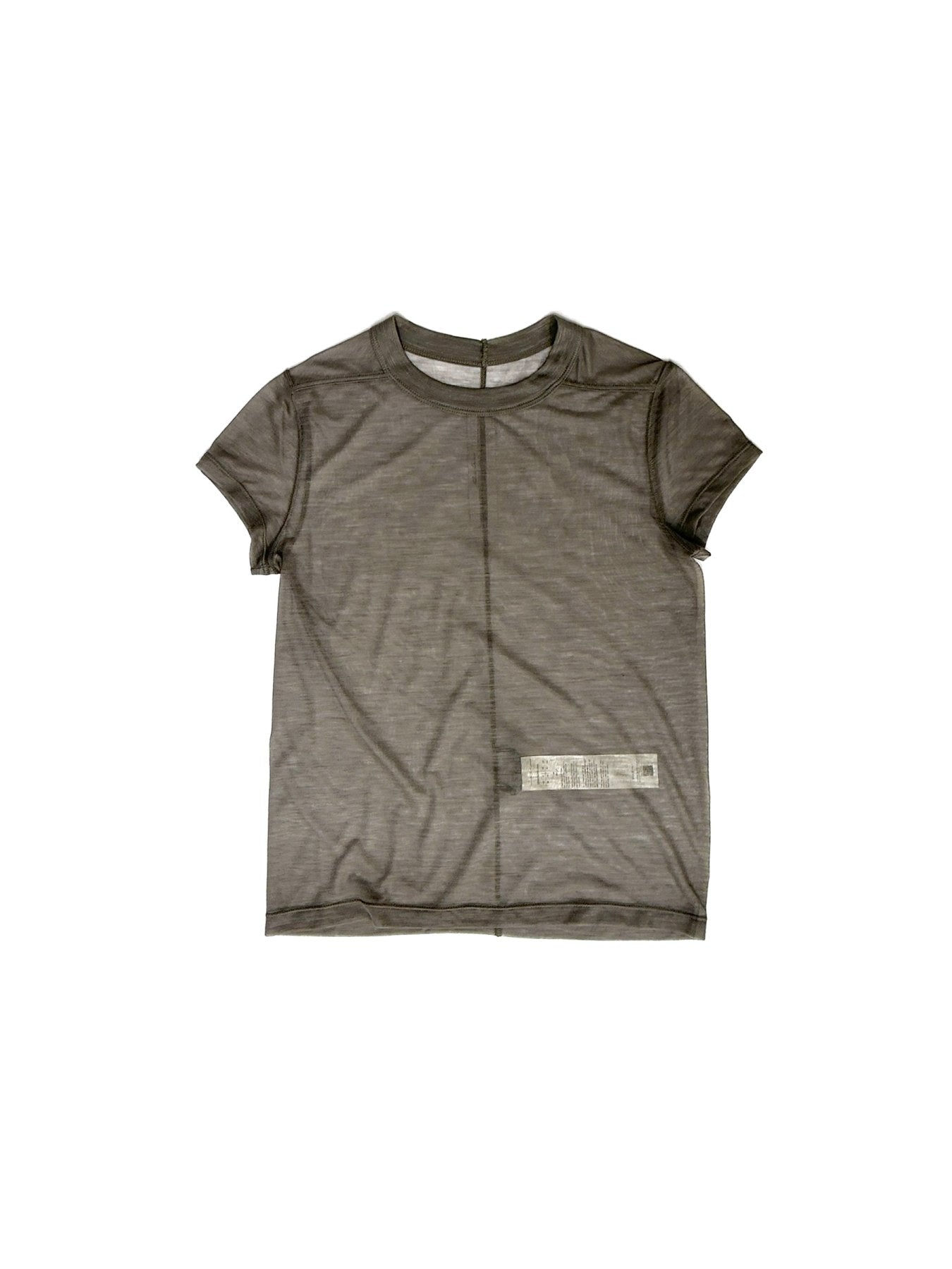 RICK OWENS Grey Cropped Level T Shirt