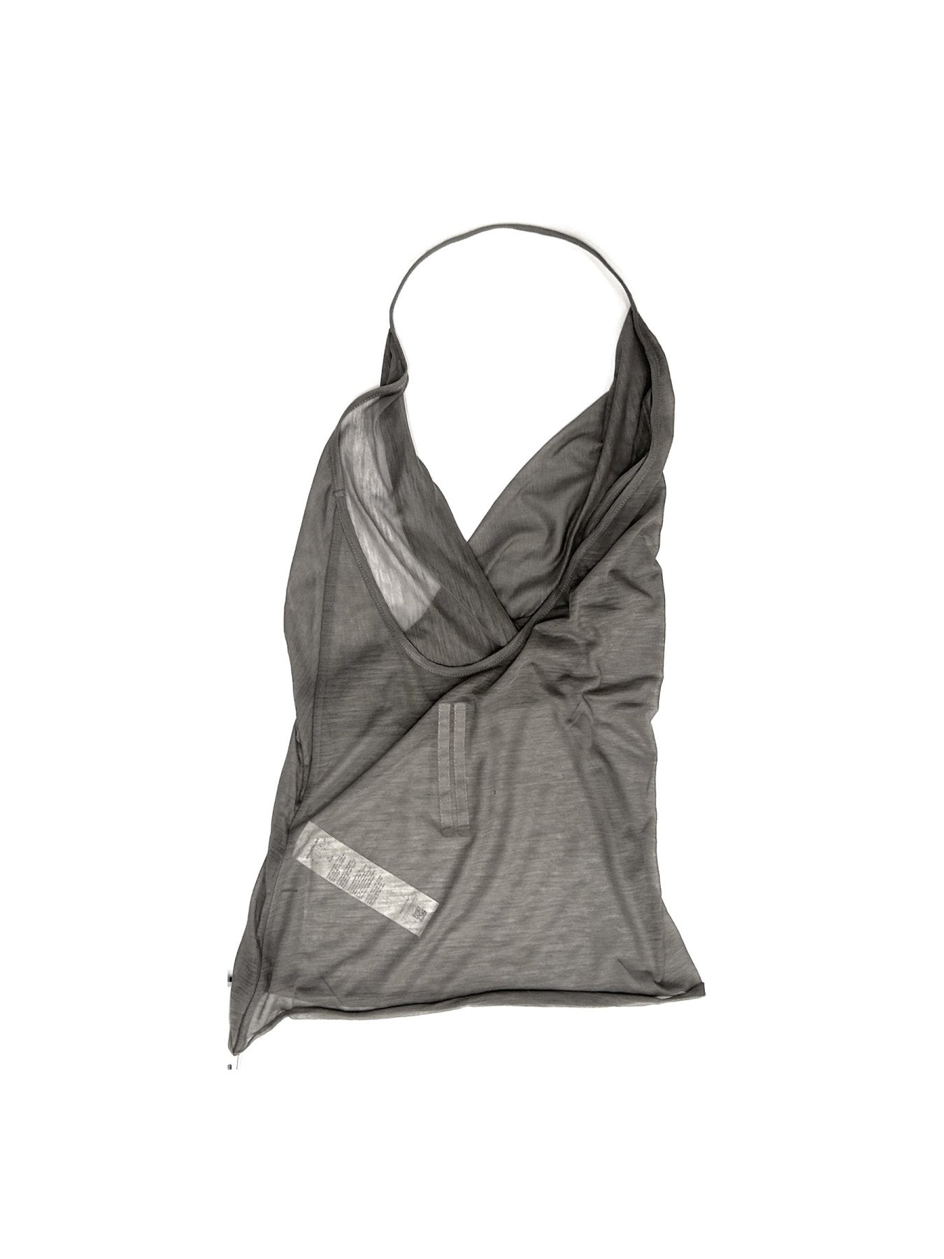 RICK OWENS Grey Draped Top