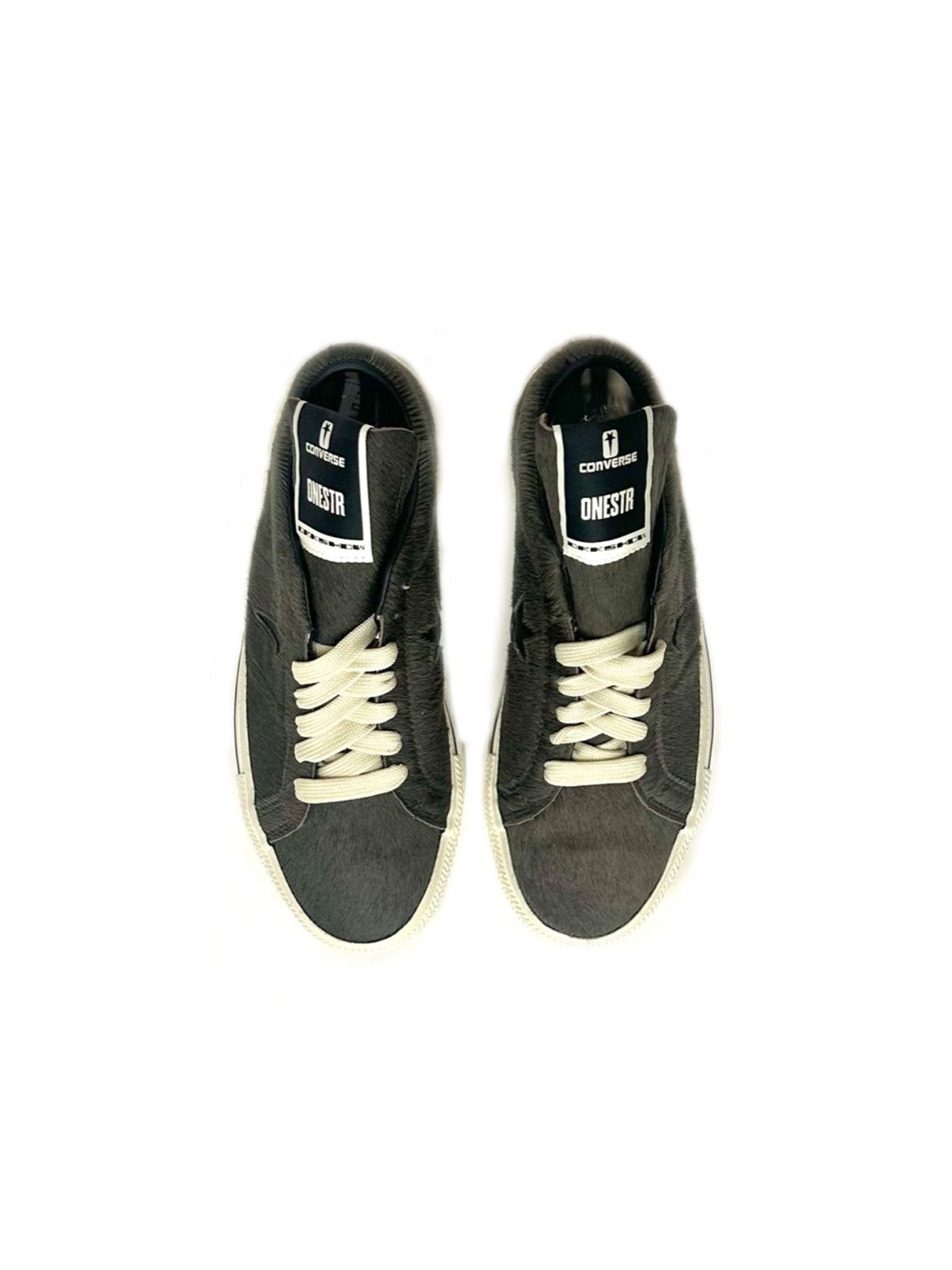 RICK OWENS Grey Drkshdw X Converse Fur Sneakers