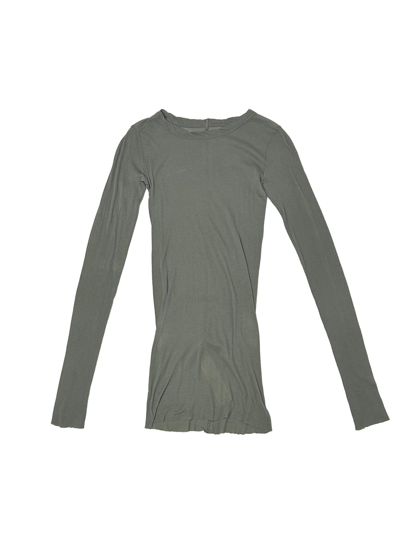 RICK OWENS Grey Rib Long Sleeve T Shirt