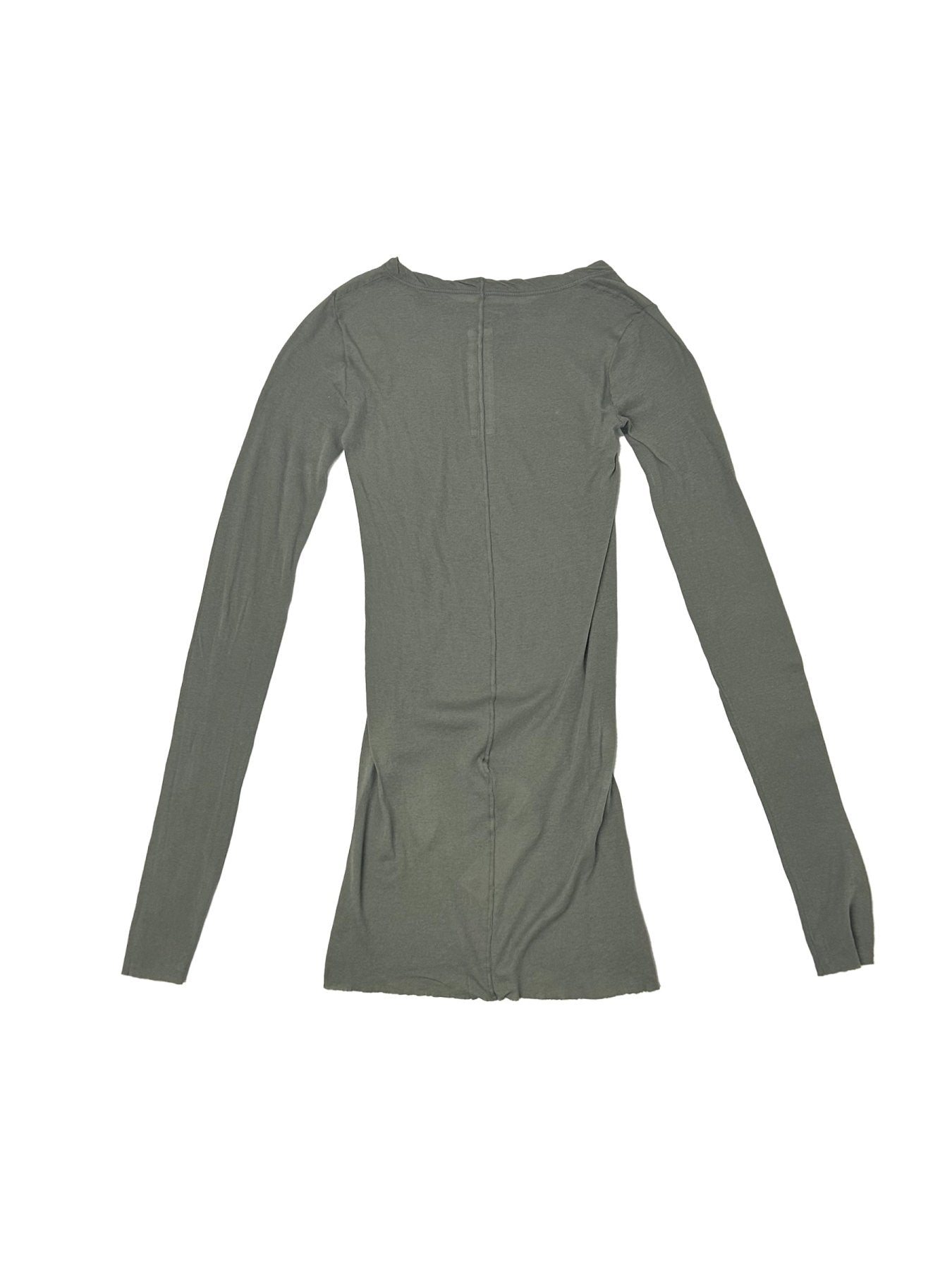 RICK OWENS Grey Rib Long Sleeve T Shirt