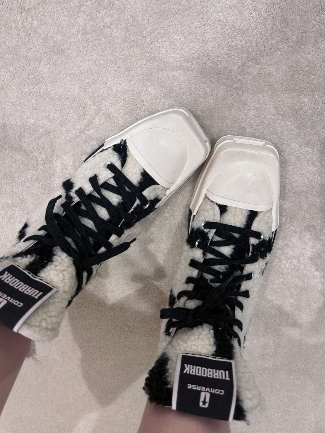 RICK OWENS - HO22 SCARPE - TURBODRK HI - AW22 - PEARL/BLACK