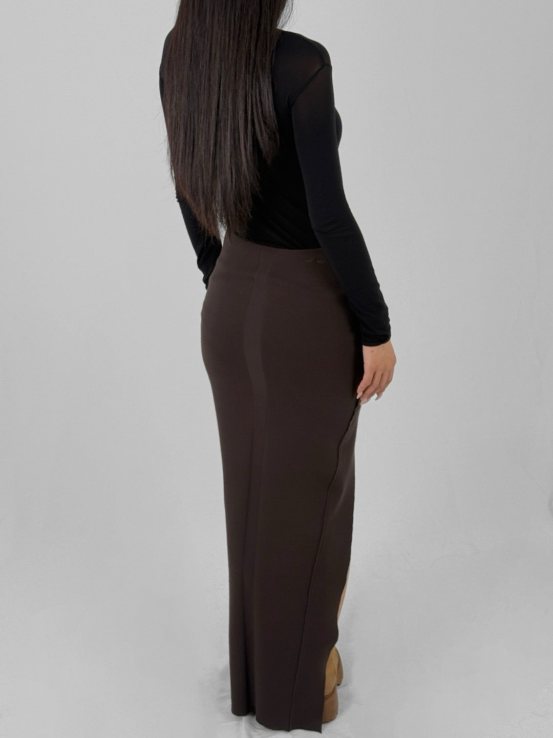 RICK OWENS - Knit Skirt- Theresa Skirt - AW25 - 04 BROWN
