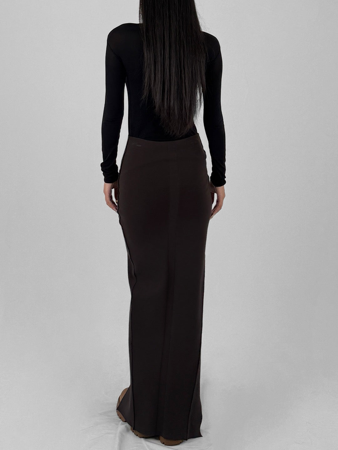 RICK OWENS - Knit Skirt- Theresa Skirt - AW25 - 04 BROWN