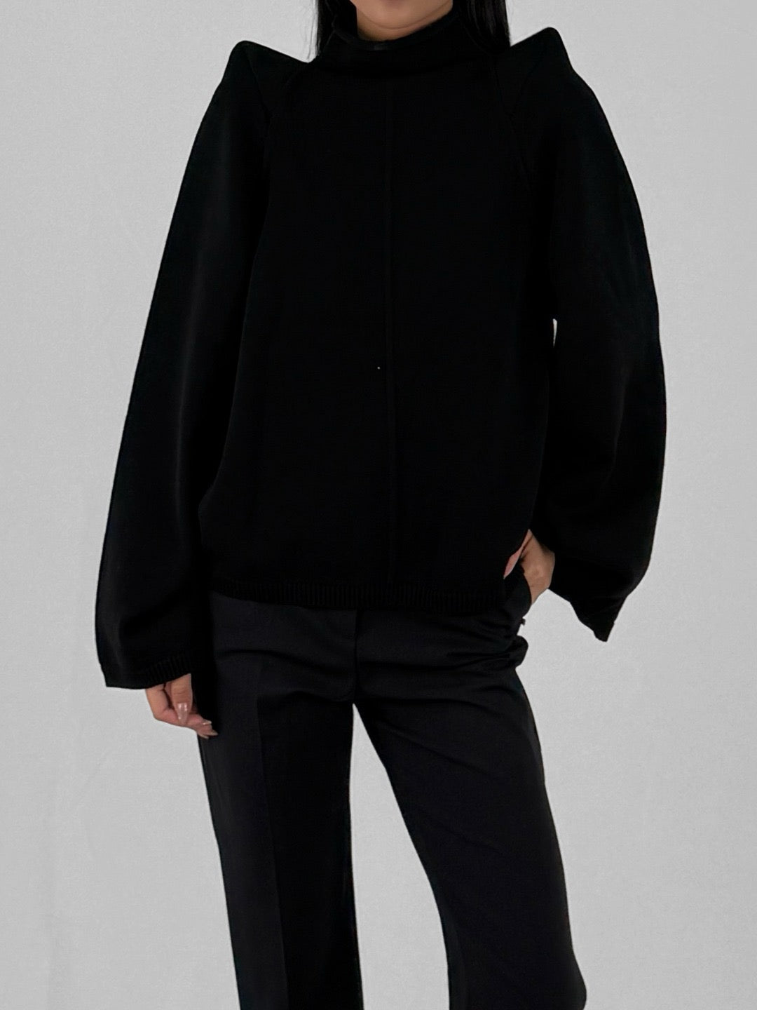 RICK OWENS - Knit Sweater - Con Top - AW25 - 09 BLACK