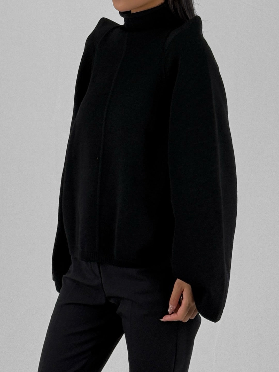 RICK OWENS - Knit Sweater - Con Top - AW25 - 09 BLACK