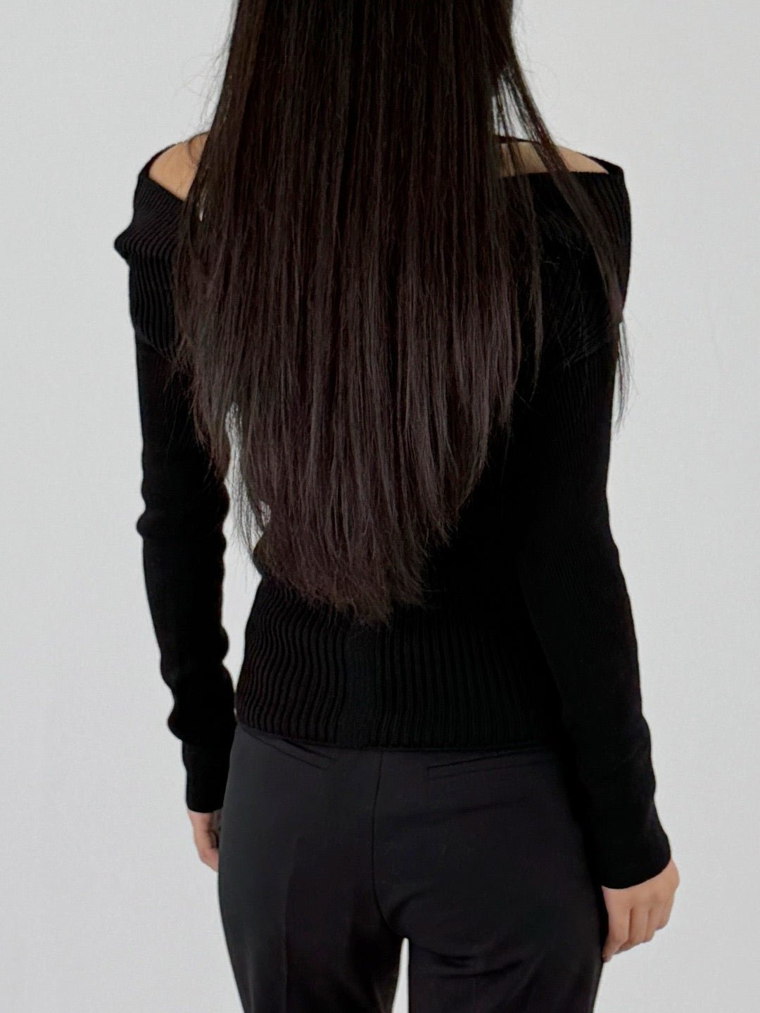 RICK OWENS - Knit Sweater - Ls Cowl - AW25 - 09 BLACK