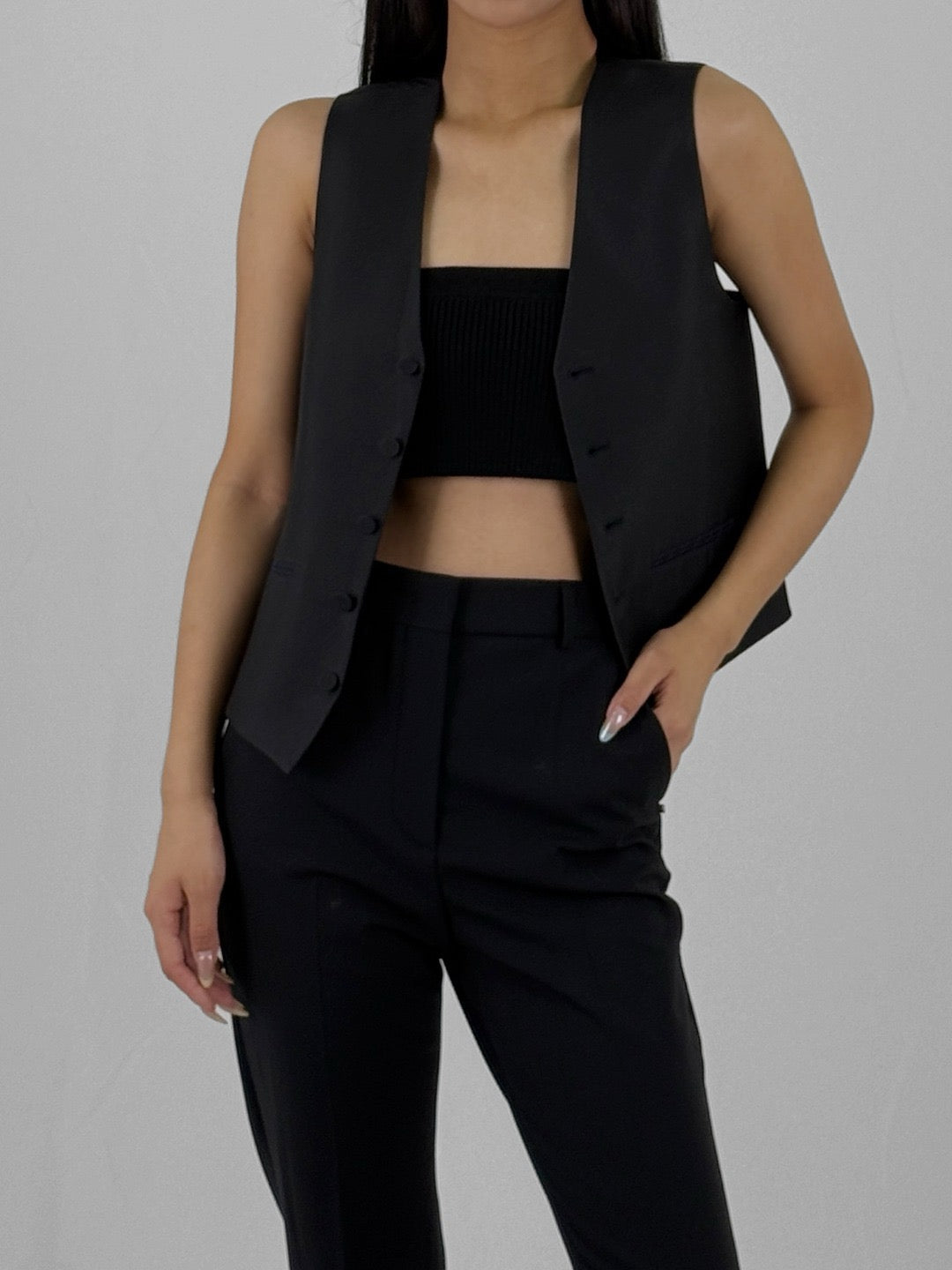 RICK OWENS - Knit Top - Bandeau - AW25 - 09 BLACK