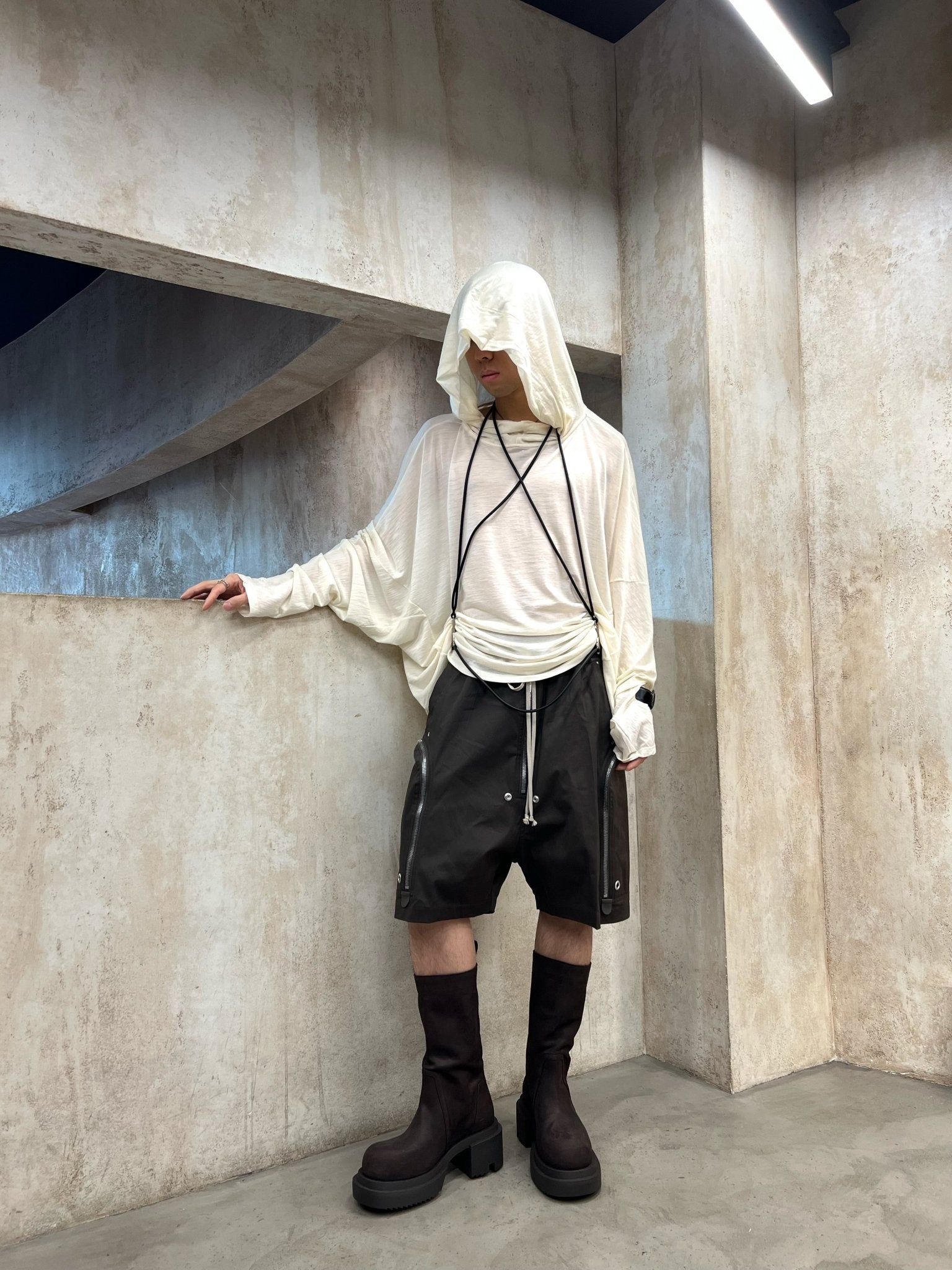 RICK OWENS - Leather Accessory - Cord Tank - AW25 - 09 BLACK
