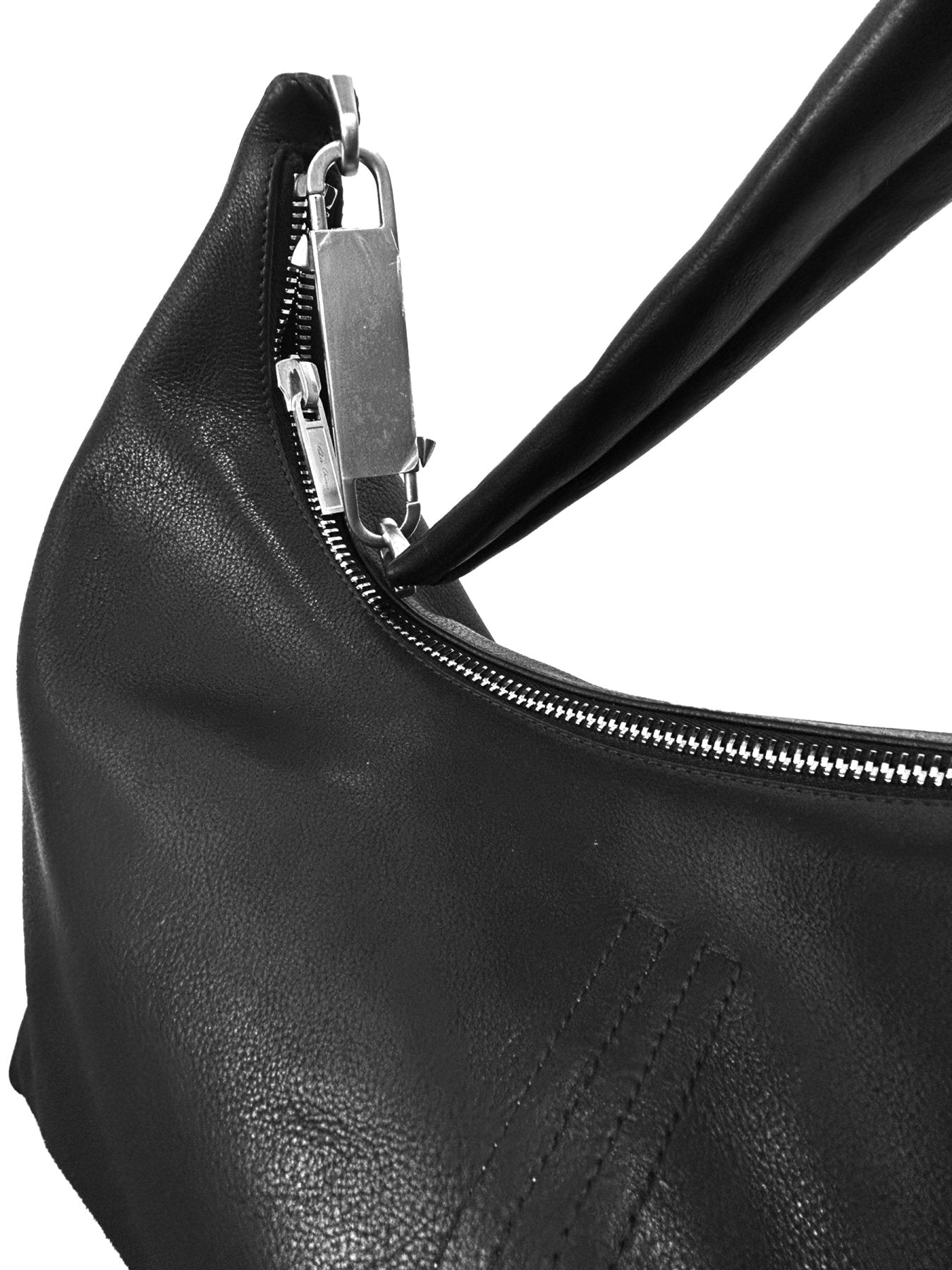 RICK OWENS - Leather Bag - Cropped Gemini Bag Pre - AW25 - 09 BLACK