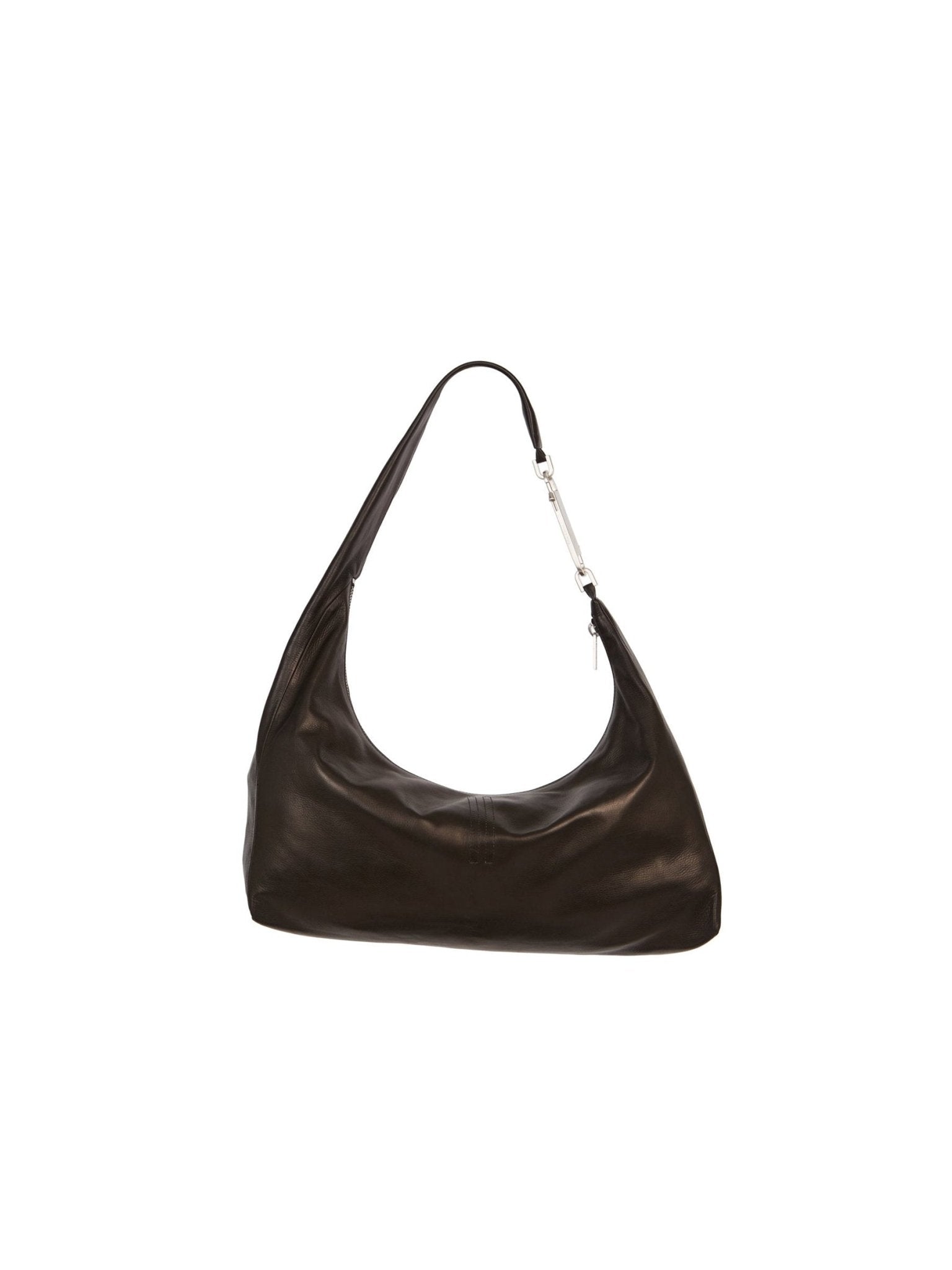 RICK OWENS - Leather Bag - Cropped Gemini Bag Show - AW25 - 09 BLACK