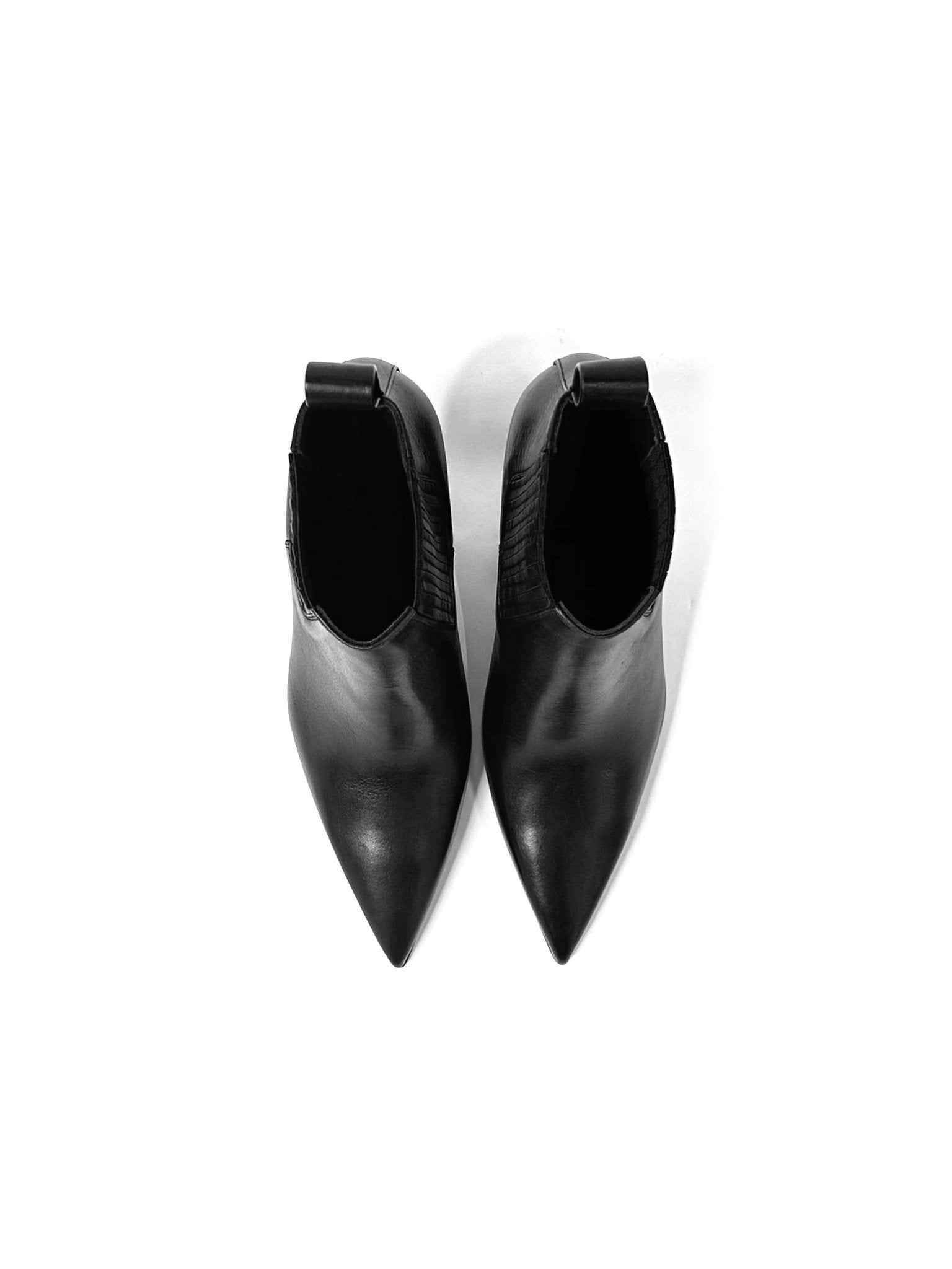 RICK OWENS - Leather Boots - Ankle Sharp - AW25 - 09 BLACK