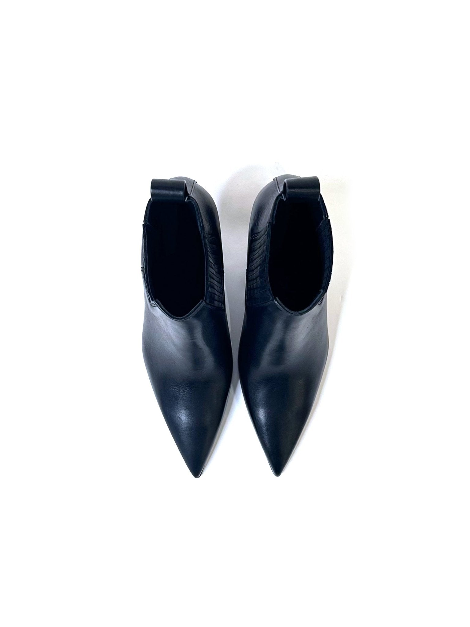 RICK OWENS - Leather Boots - Ankle Sharp - AW25 - 09 BLACK
