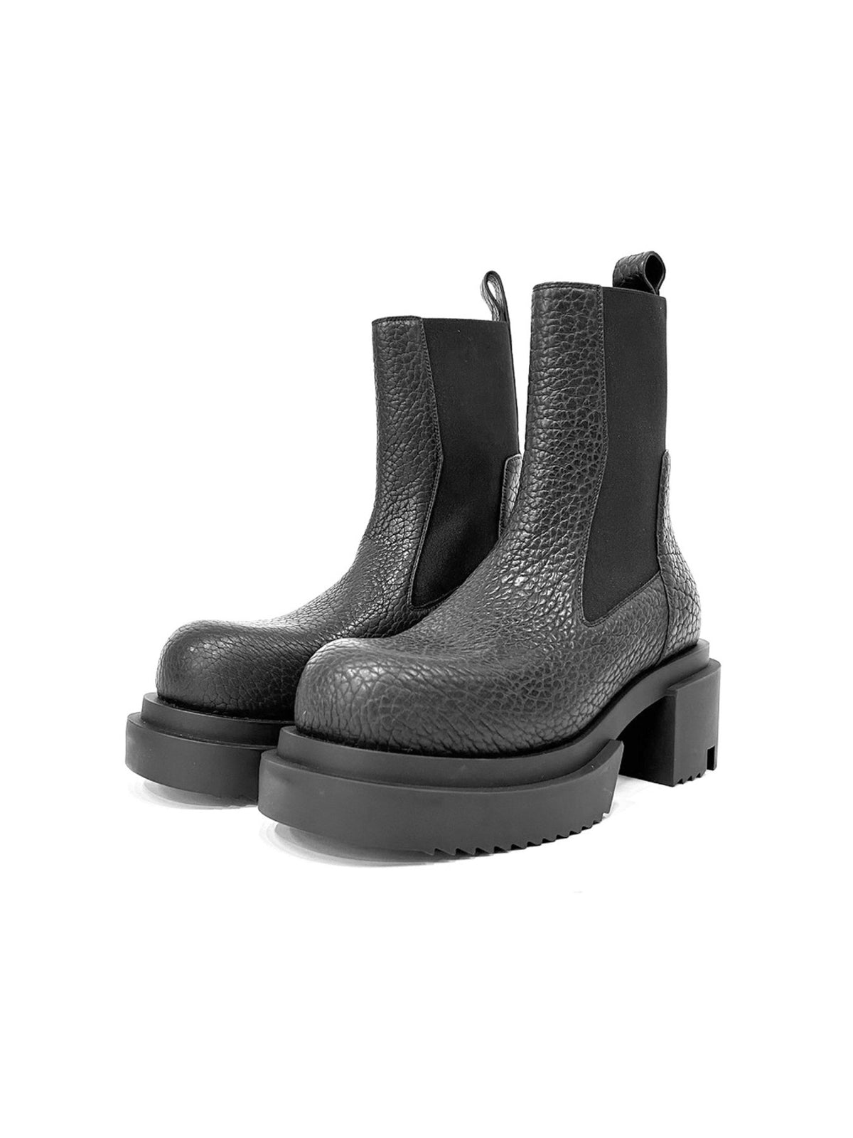 RICK OWENS - Leather Boots - Beatle Bogun - AW25 - 09 BLACK
