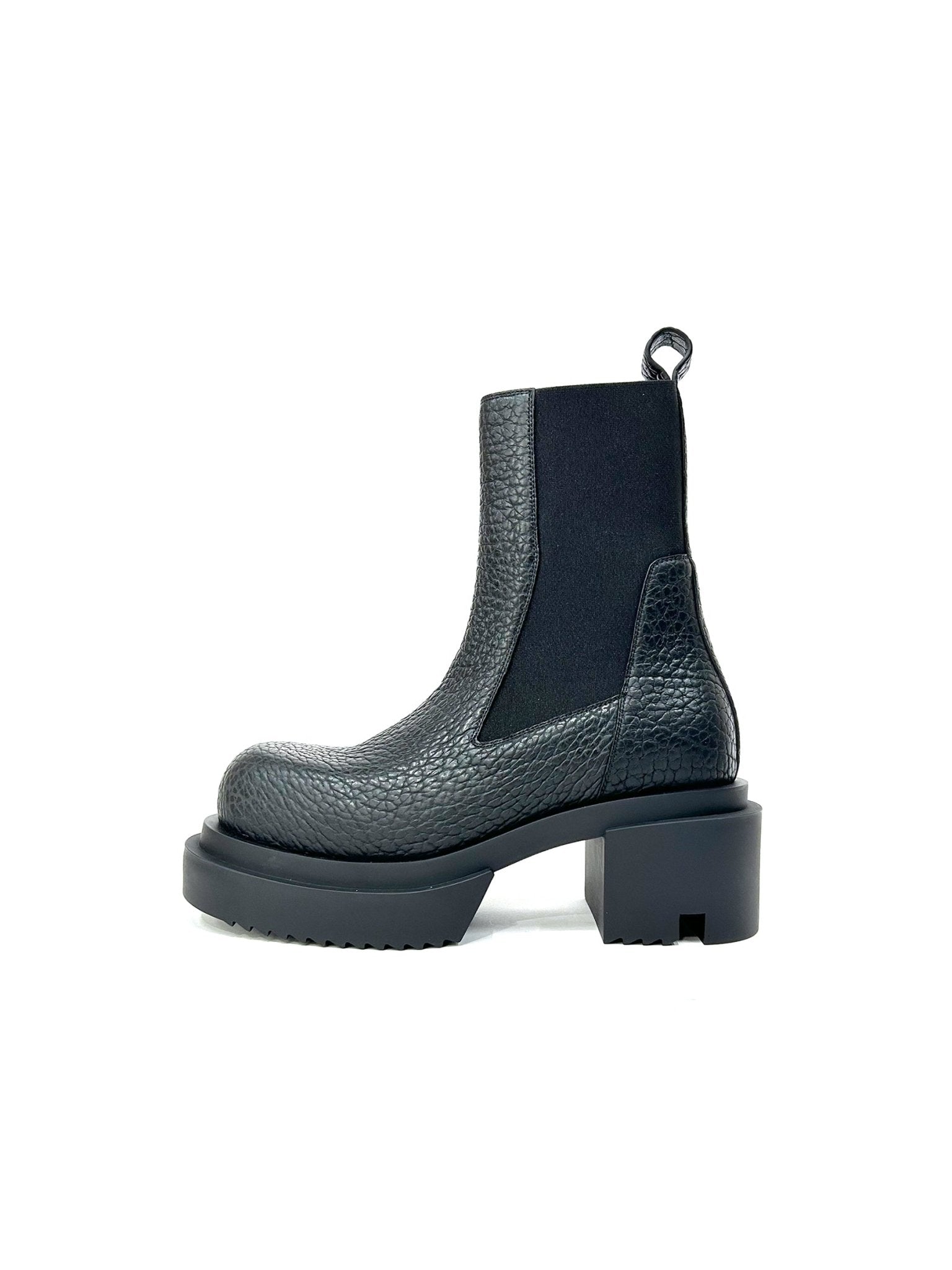 RICK OWENS - Leather Boots - Beatle Bogun - AW25 - 09 BLACK