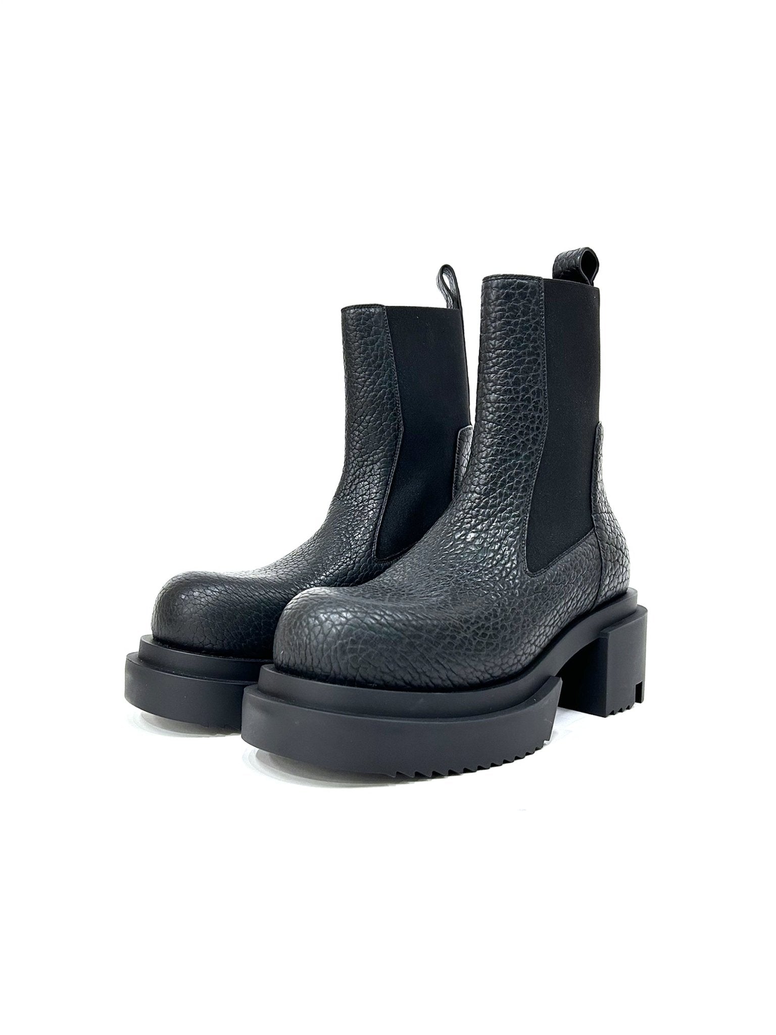 RICK OWENS - Leather Boots - Beatle Bogun - AW25 - 09 BLACK
