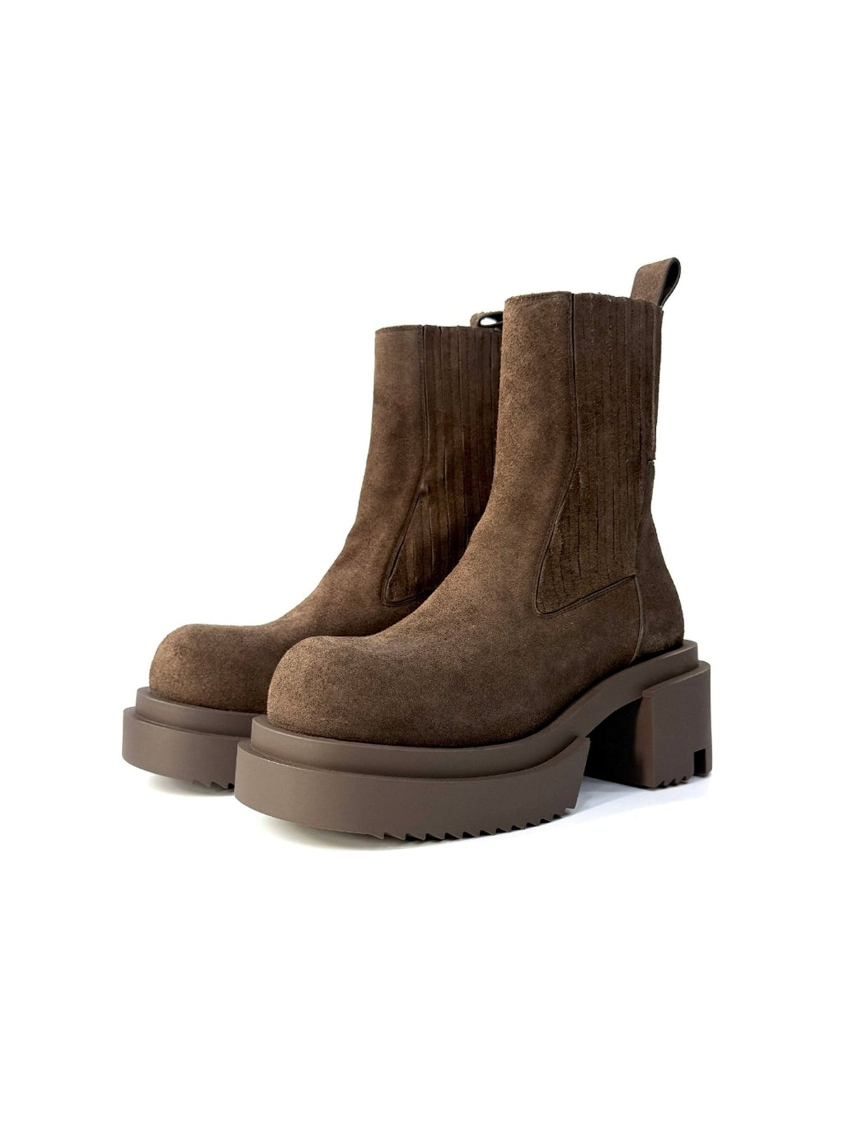 RICK OWENS - Leather Boots - Beatle Bogun - AW25 - 78 DRKDUST