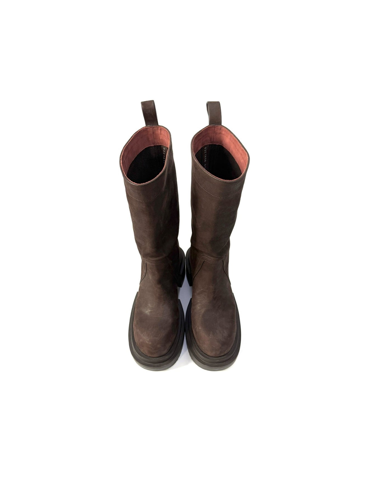 RICK OWENS - Leather Boots - Calf Pull On Bogun - AW25 - 04 BROWN