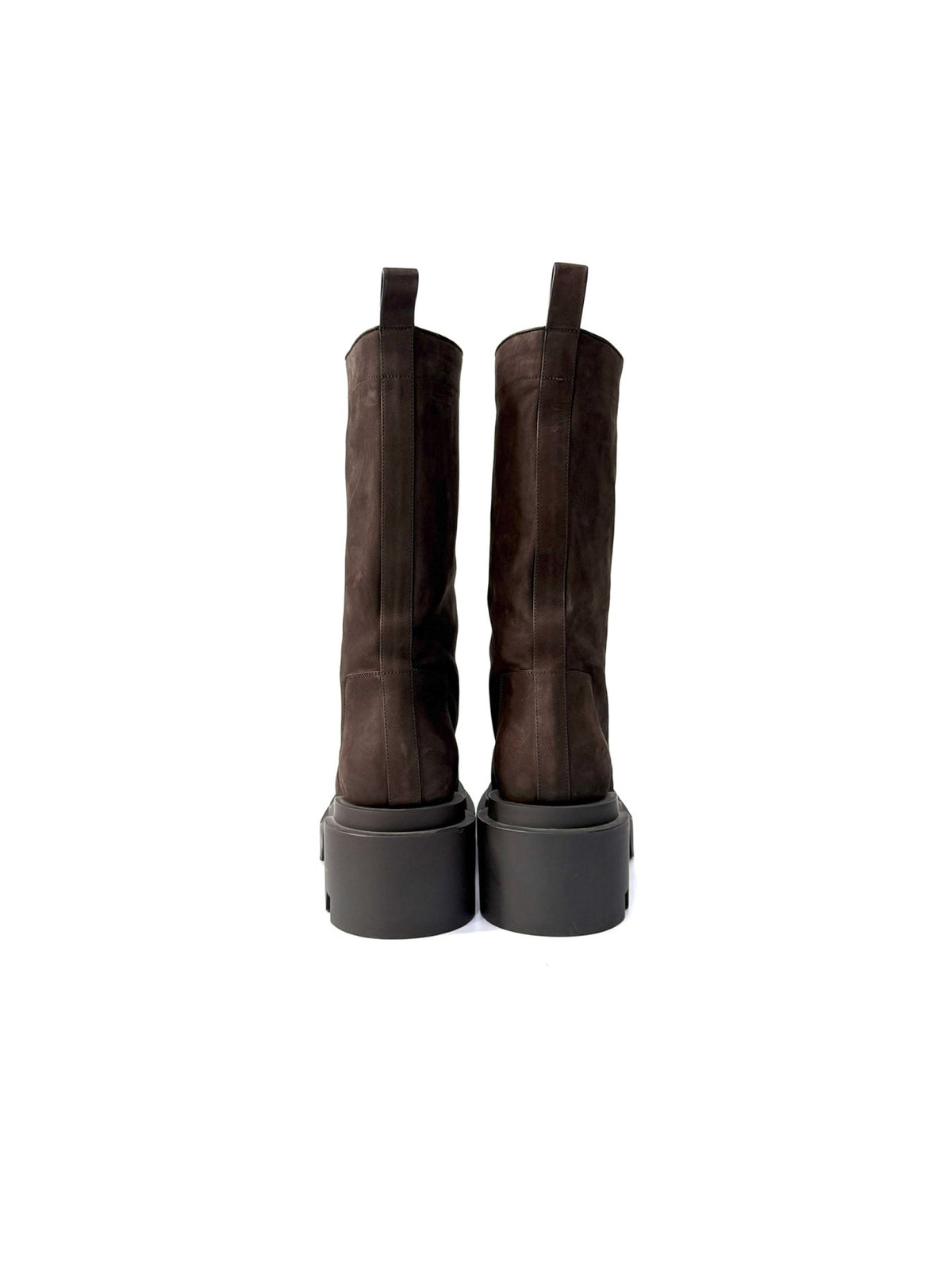 RICK OWENS - Leather Boots - Calf Pull On Bogun - AW25 - 04 BROWN