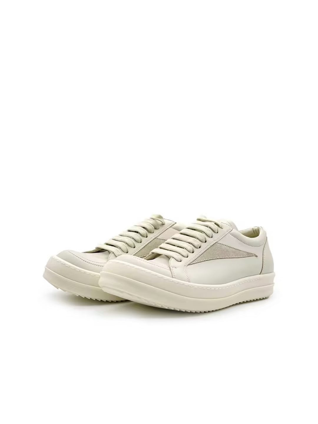 RICK OWENS Leather Low Sneakers
